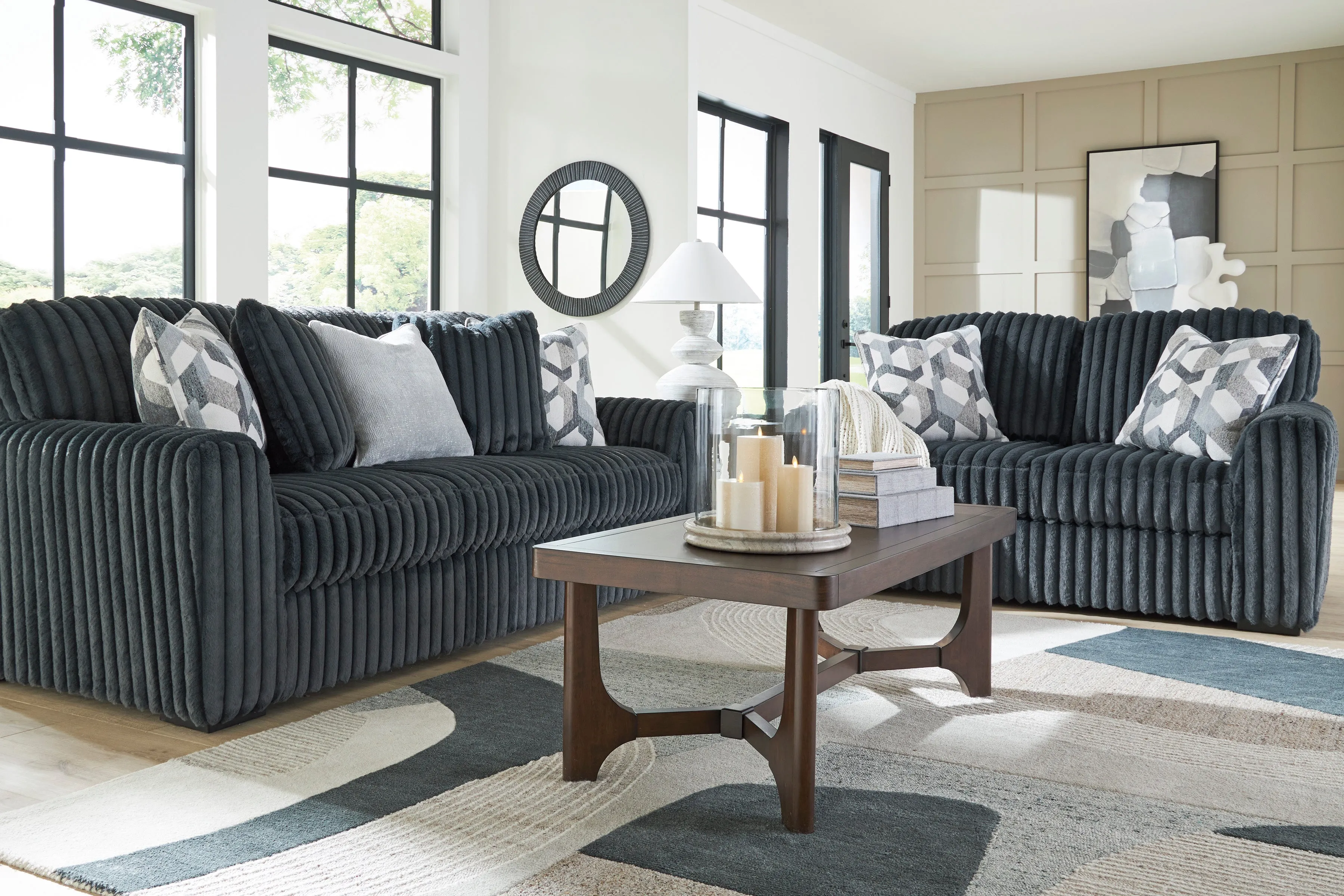 Midnight-Madness Gunmetal Sofa - Image 6