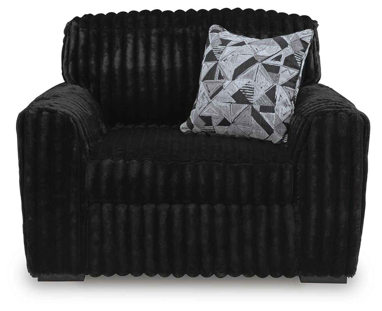 Midnight-Madness Onyx Oversized Chair with Accent Ottoman - Image 15