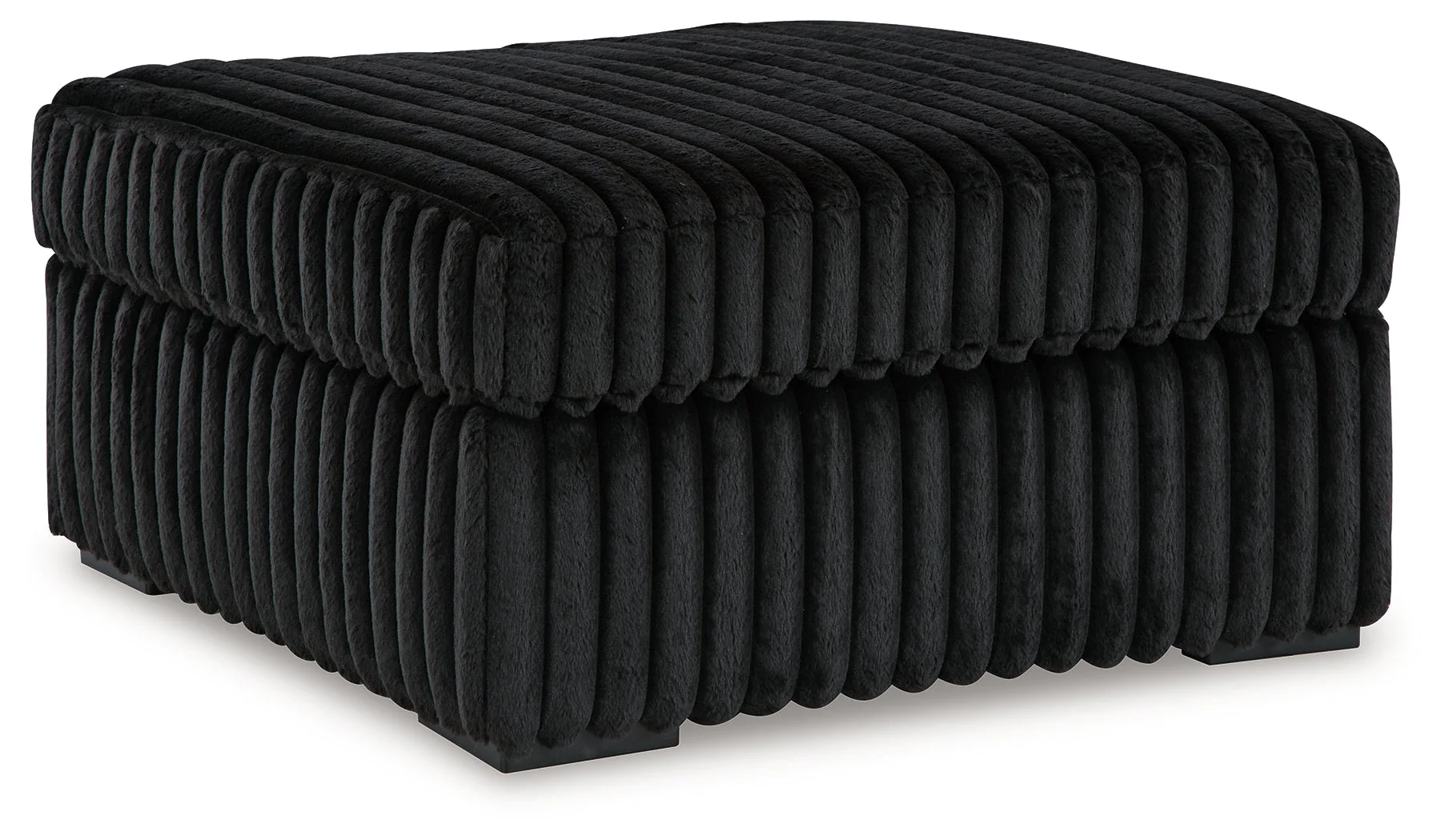 Midnight-Madness Onyx Sofa, Loveseat and Oversized Ottoman - Image 6