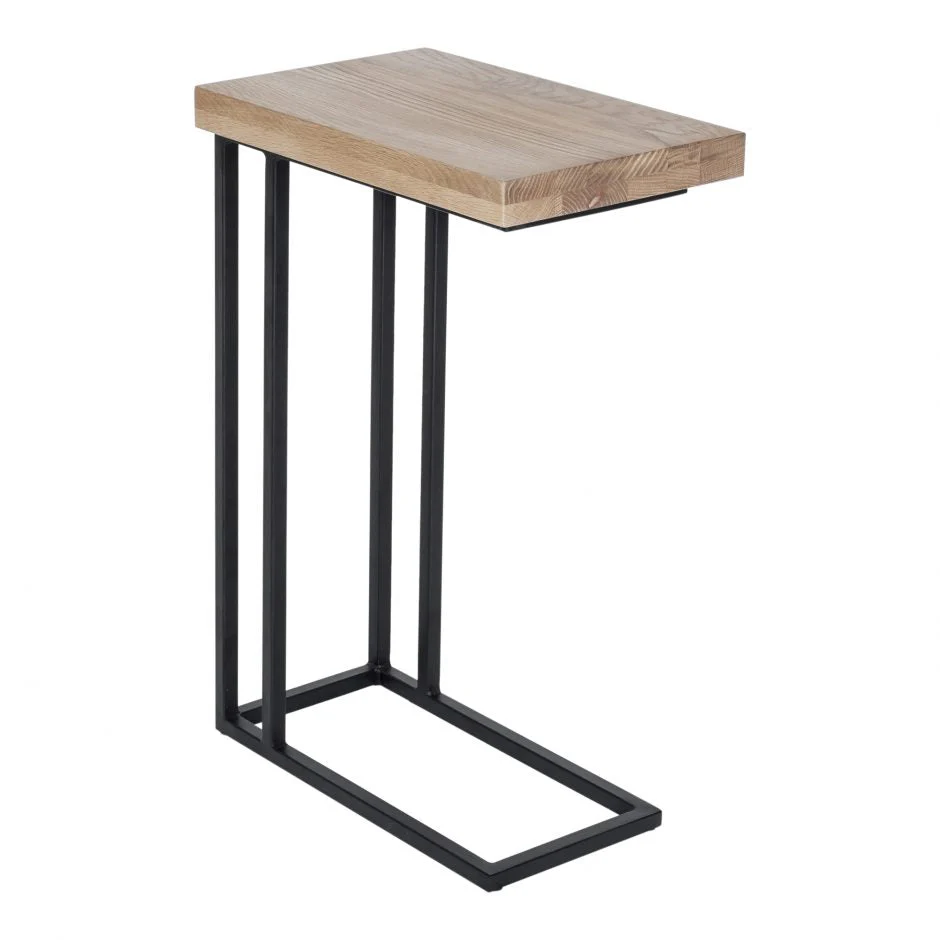 Mila C Shaped Side Table Natural - Image 2
