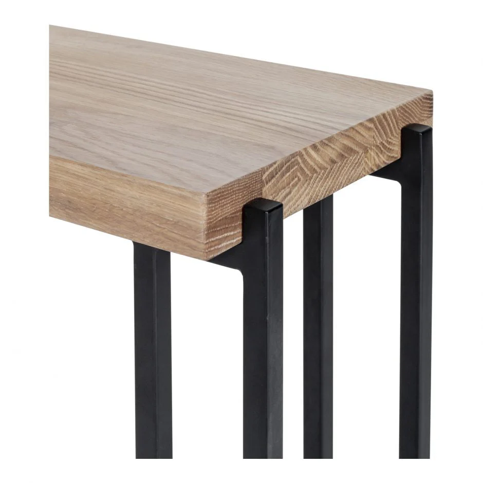 Mila C Shaped Side Table Natural - Image 3