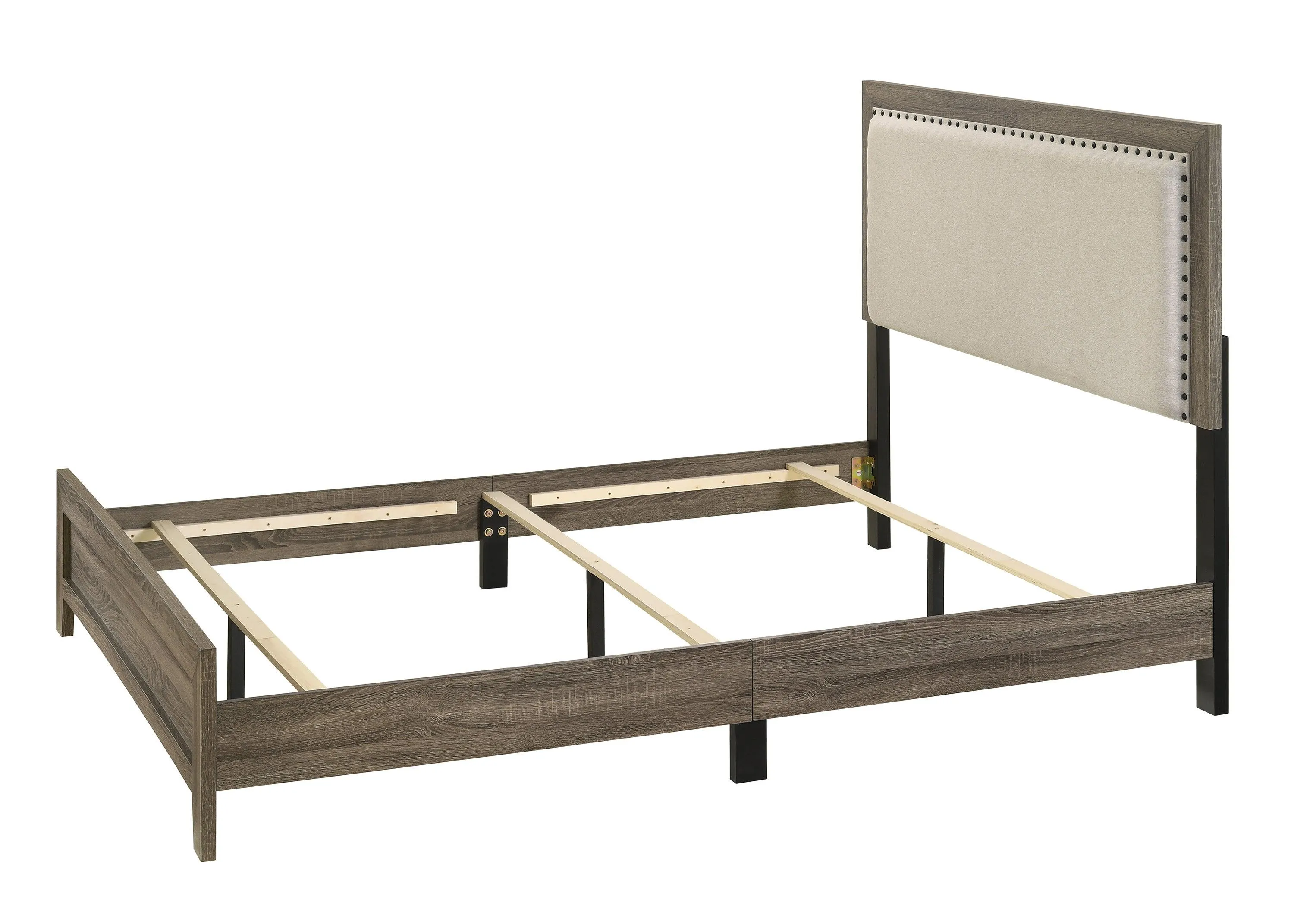 Mille Brownish Gray King Upholstered Bed - Image 2