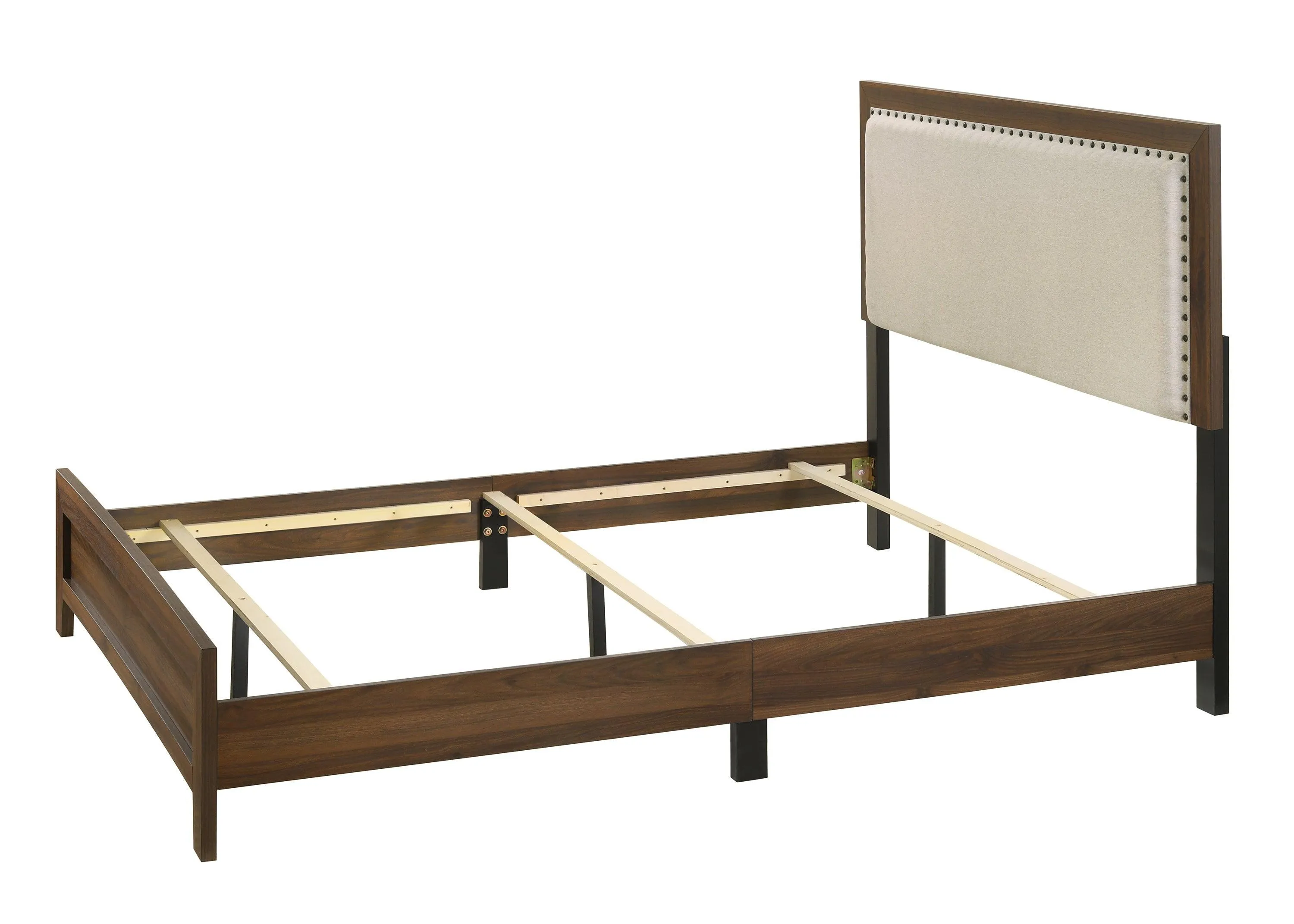 Mille Cherry Brown Twin Upholstered Bed - Image 2