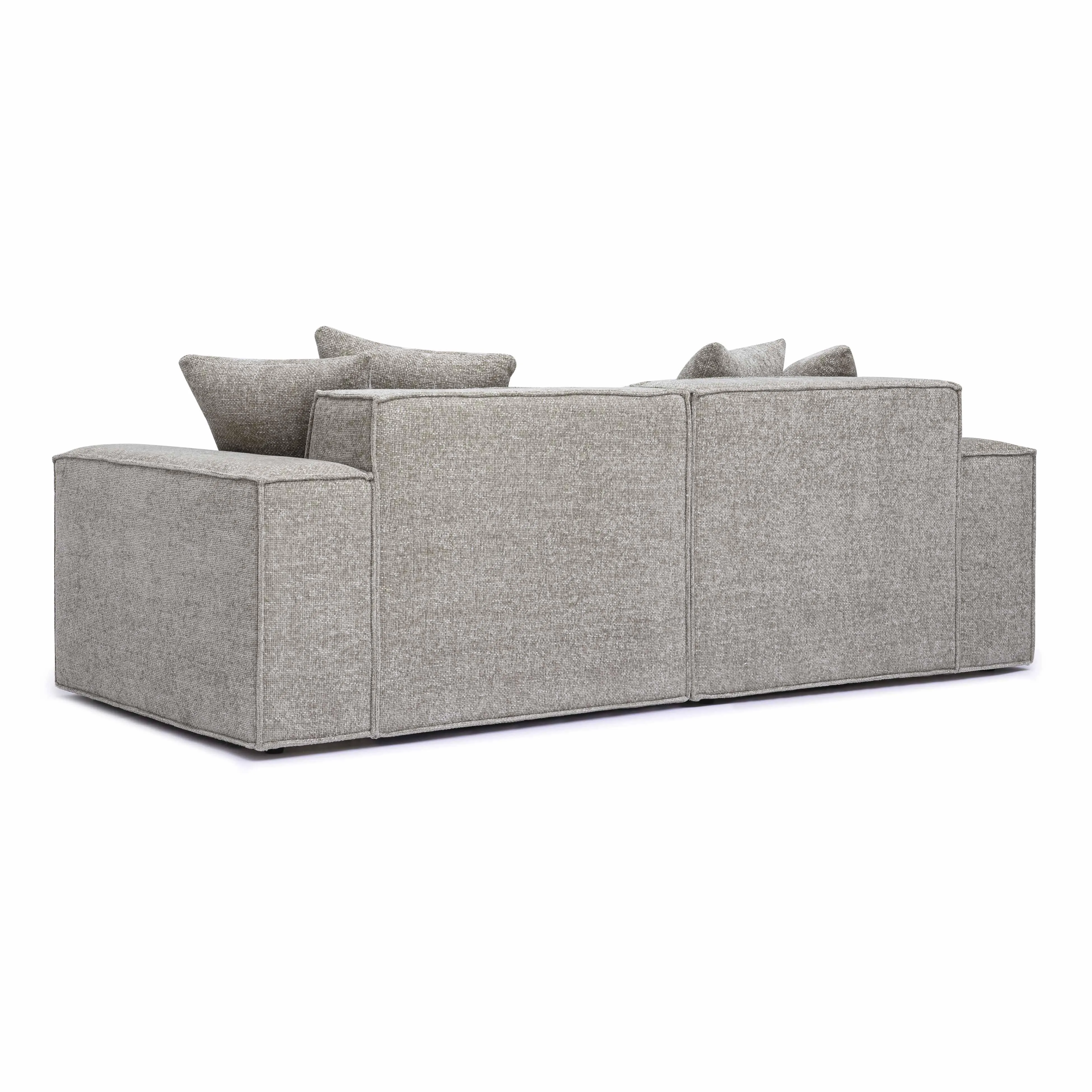 Mindy Chenille Basketweave Modular Loveseat - Image 8