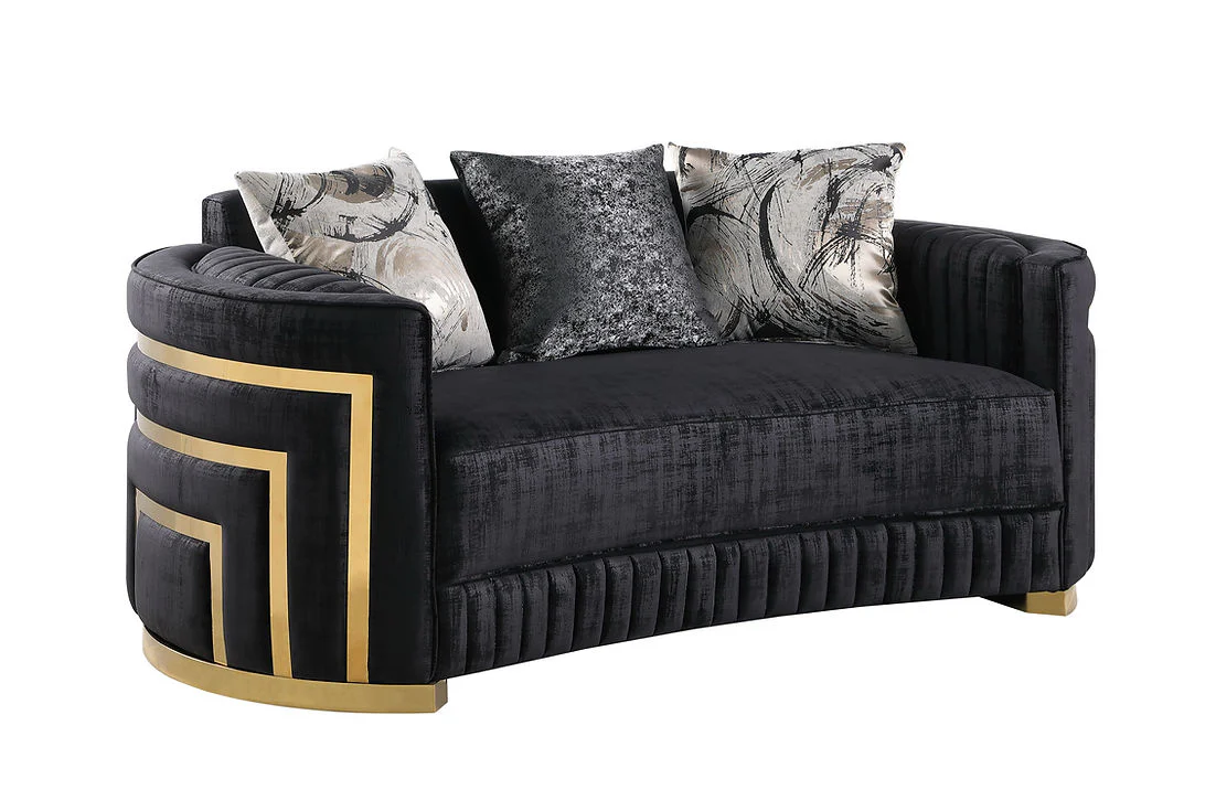 Minerva Black Living Room Set - Image 5