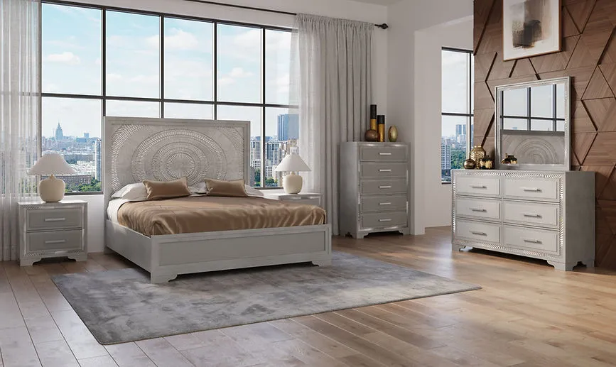 Miramar Grey Panel Bedroom Set