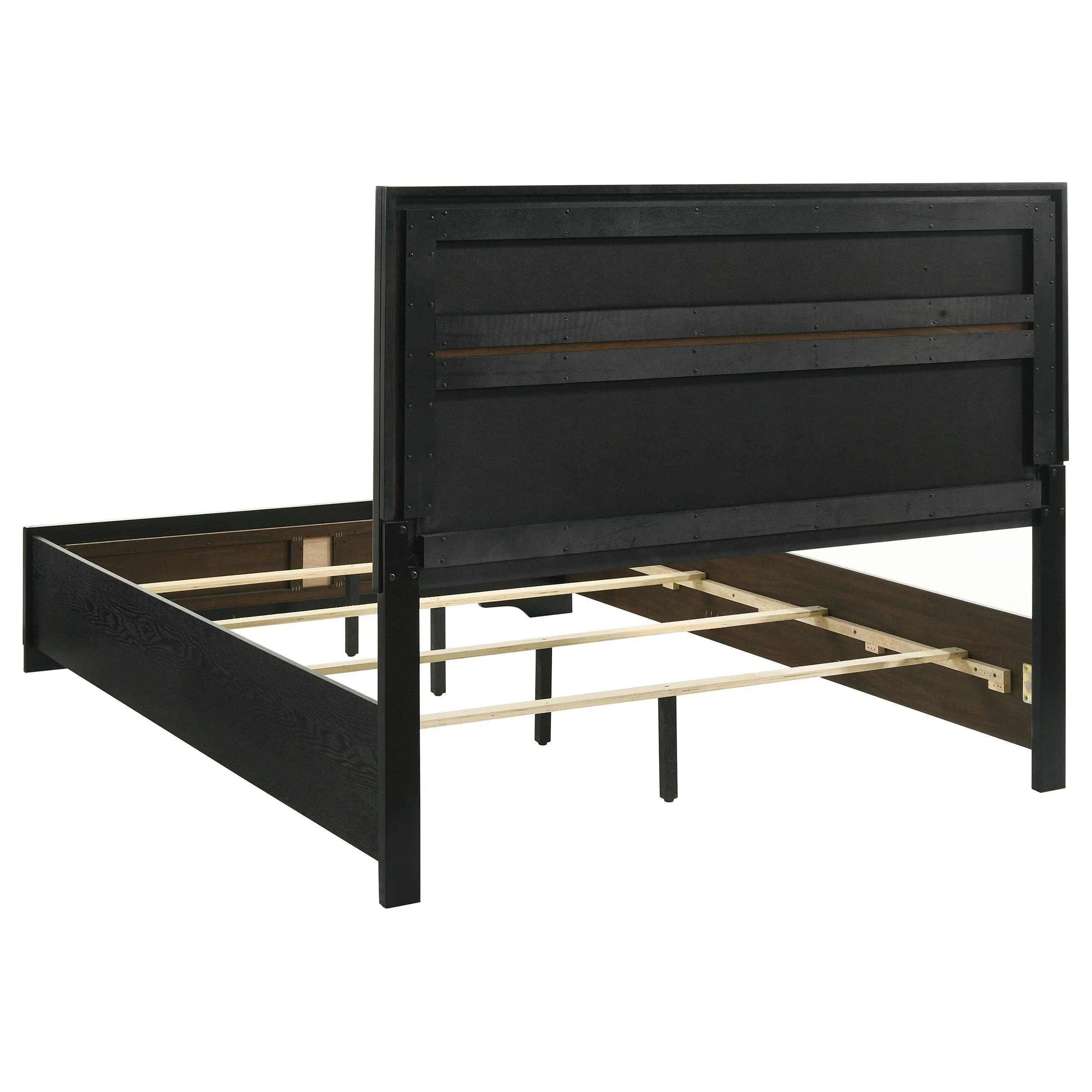 Miranda 55-inch Upholstered California King Panel Bed Black - Image 4
