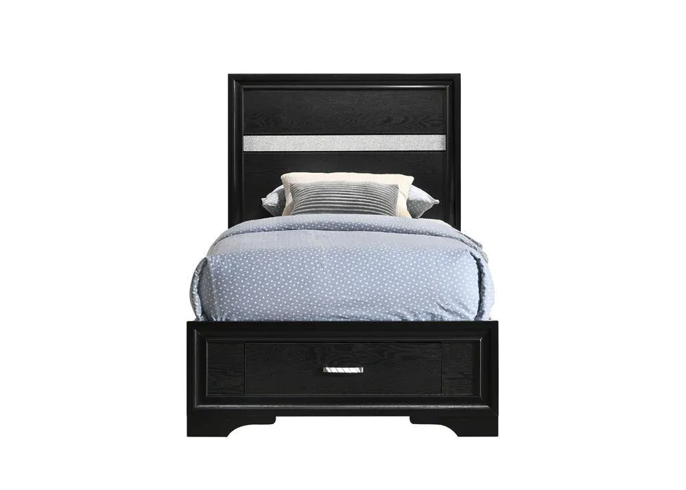 Miranda Black Twin Storage Bed - Image 3