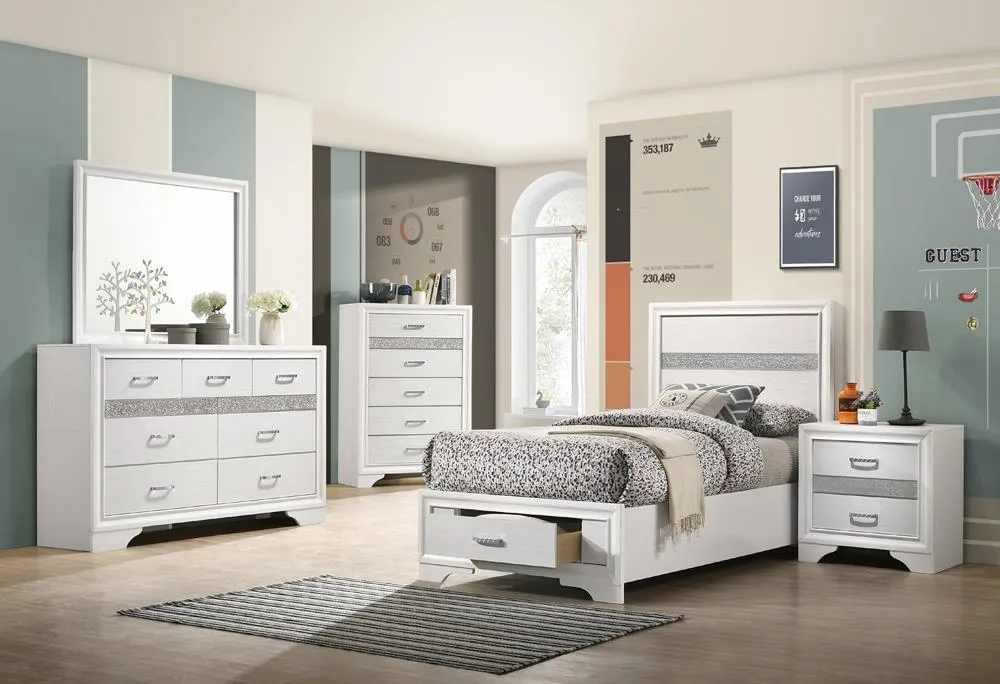 Miranda White Twin Storage Bed - Image 10
