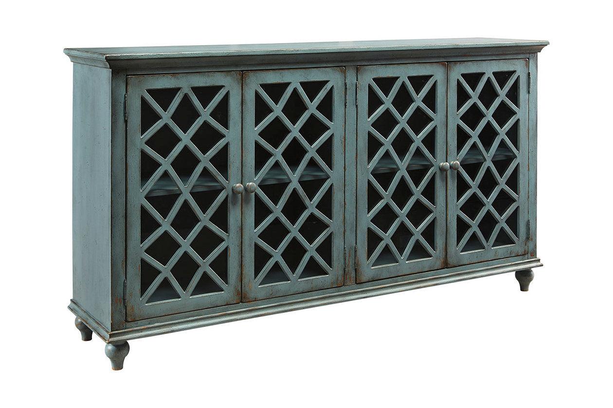 Mirimyn Antique Teal Accent Cabinet - Image 4