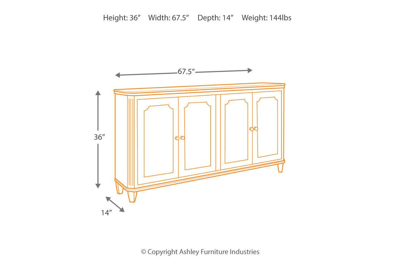 Mirimyn Antique White Accent Cabinet - Image 4