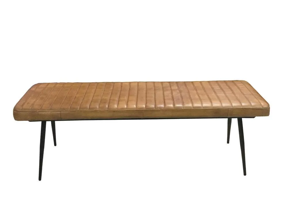 Misty Camel/Black Cushion Side Bench - Image 2