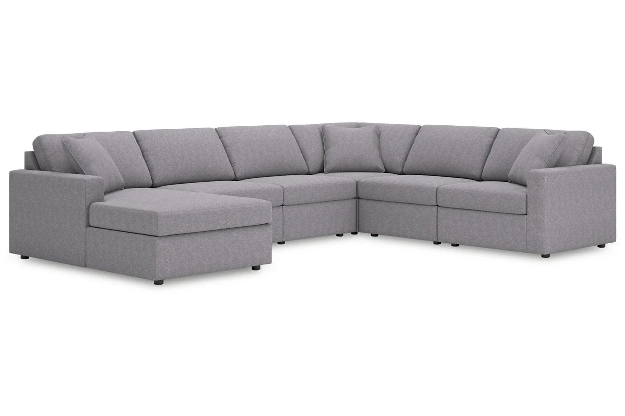 Modmax Granite 6-Piece Performance Fabric Sectional