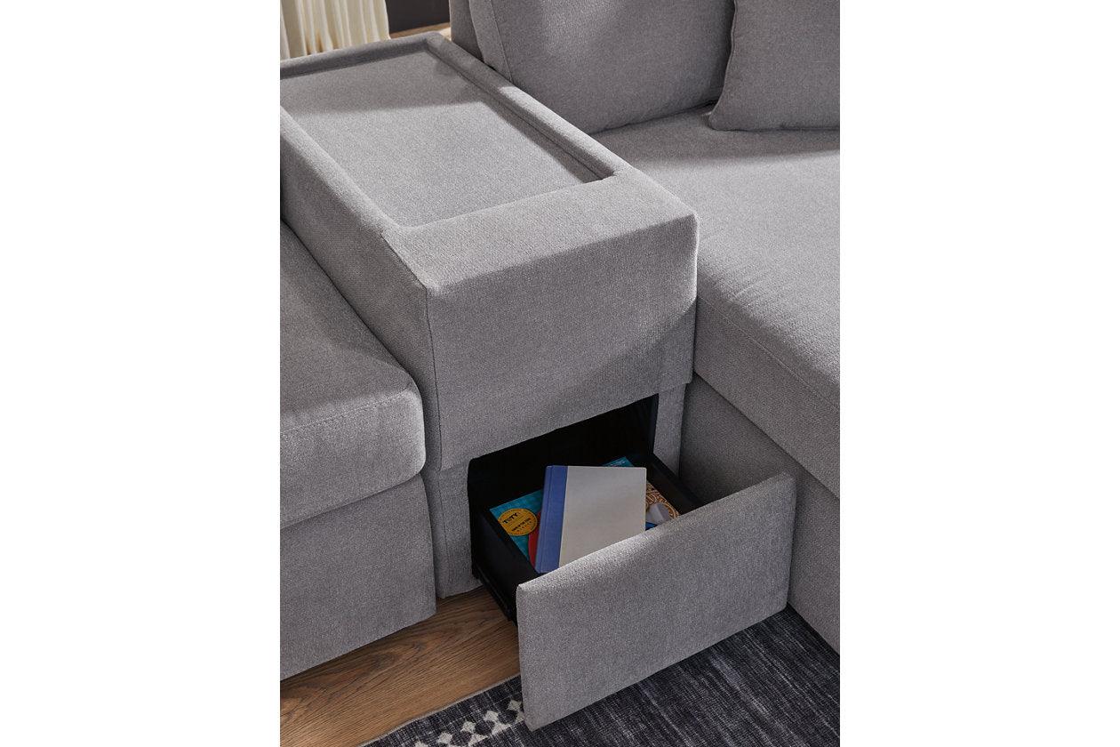 Modmax Granite 6-Piece Performance Fabric Sectional - Image 9