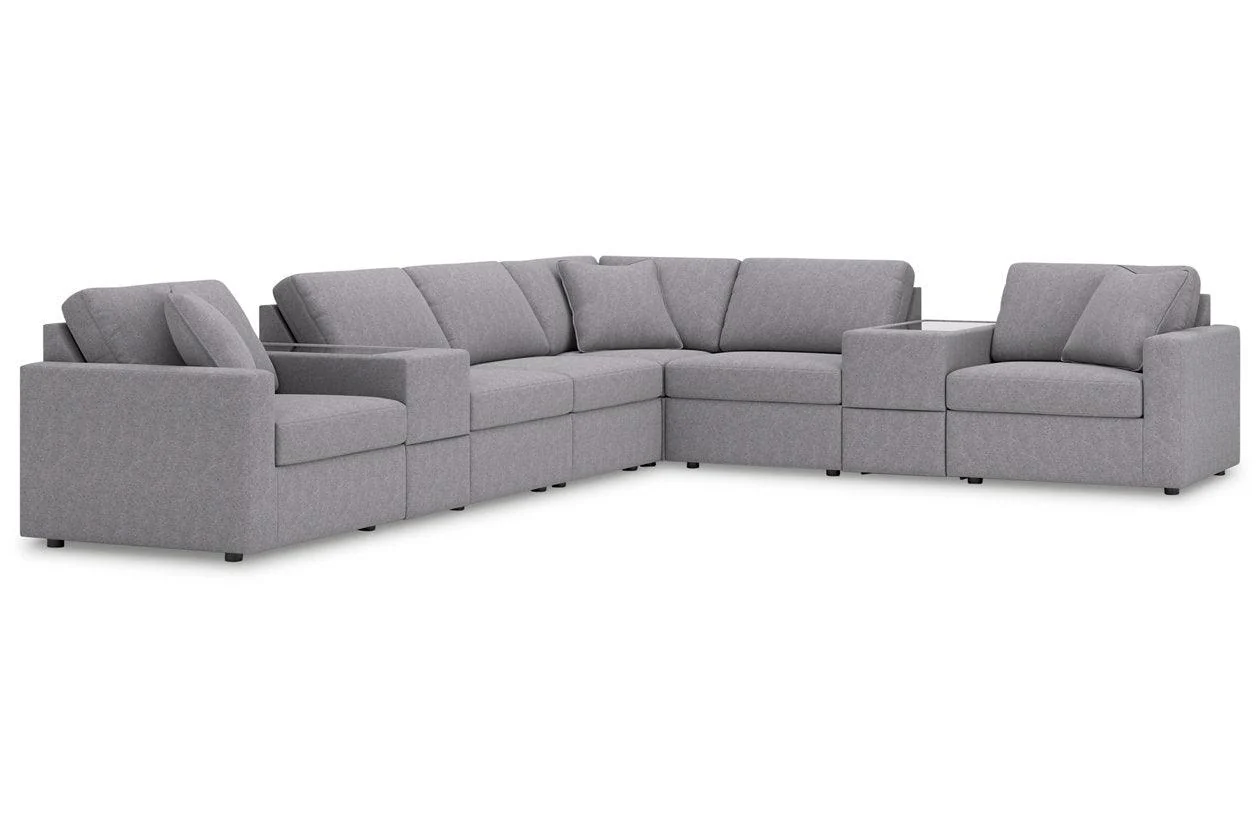 Modmax Granite 8-Piece Performance Fabric Sectional - Image 5