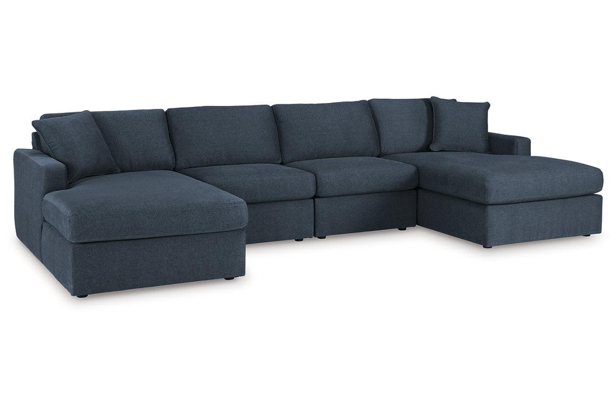 Modmax Ink 4-Piece Performance Fabric Double Chaise Sectional - Image 4