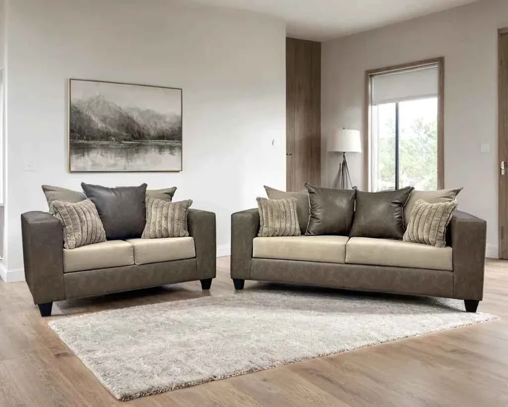 Monroe Latte Sofa & Loveseat - Image 2