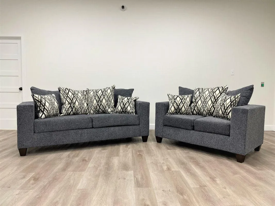 Monroe Steel Sofa & Loveseat
