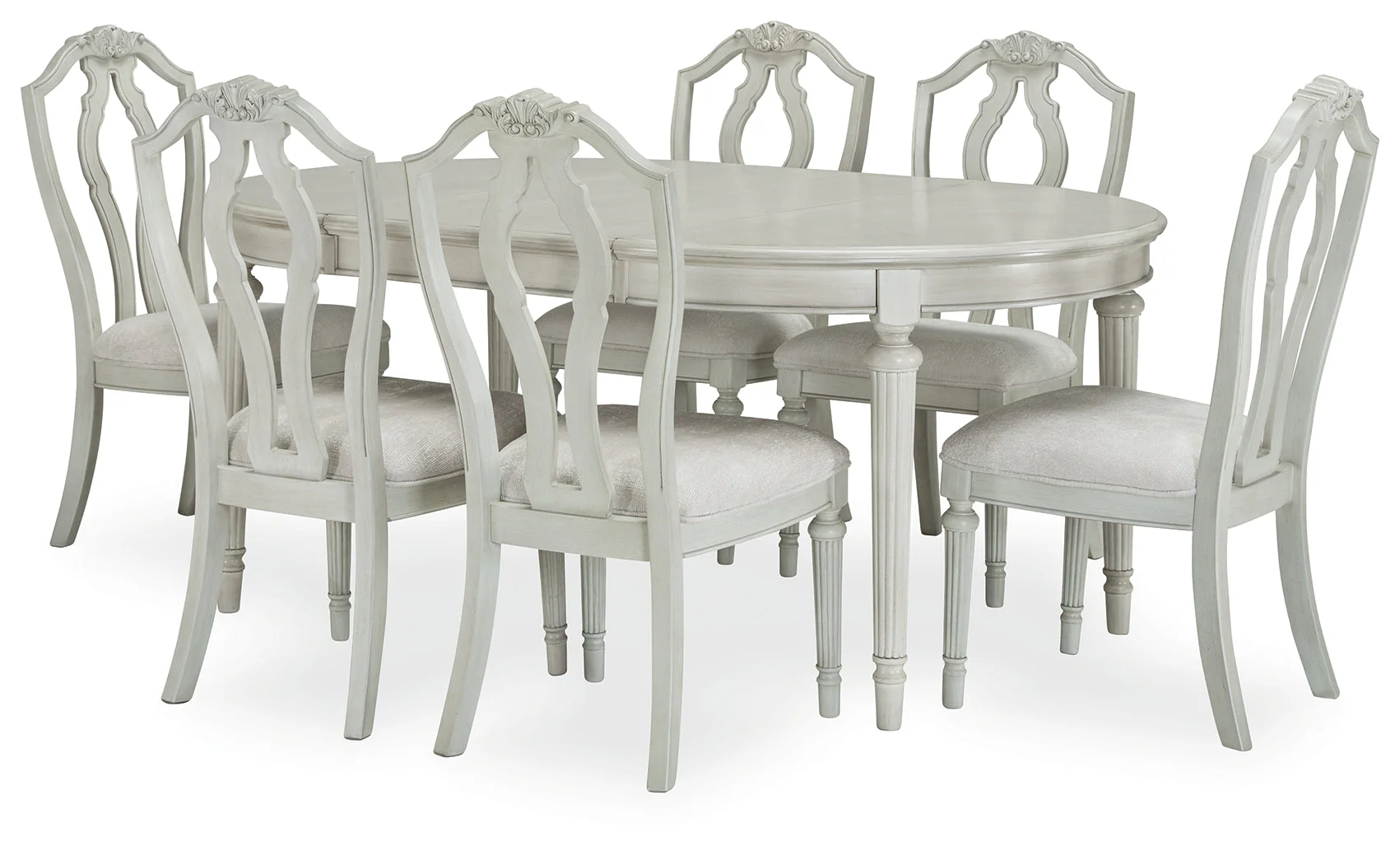 Montelaine Antique White Dining Table and 6 Chairs
