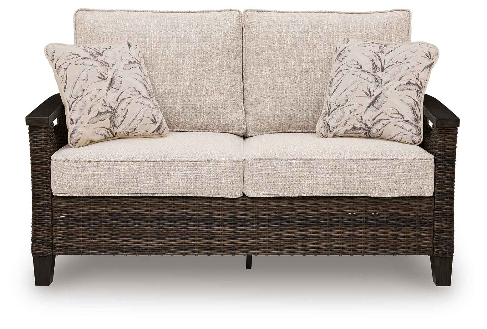 Monterey Point Dark Brown Outdoor Sofa and Loveseat - Image 3