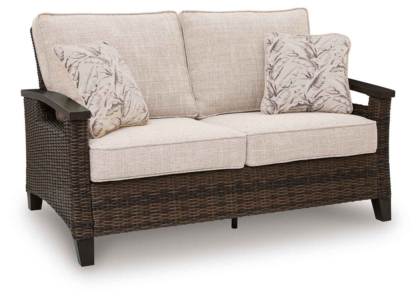 Monterey Point Dark Brown Outdoor Sofa and Loveseat - Image 4