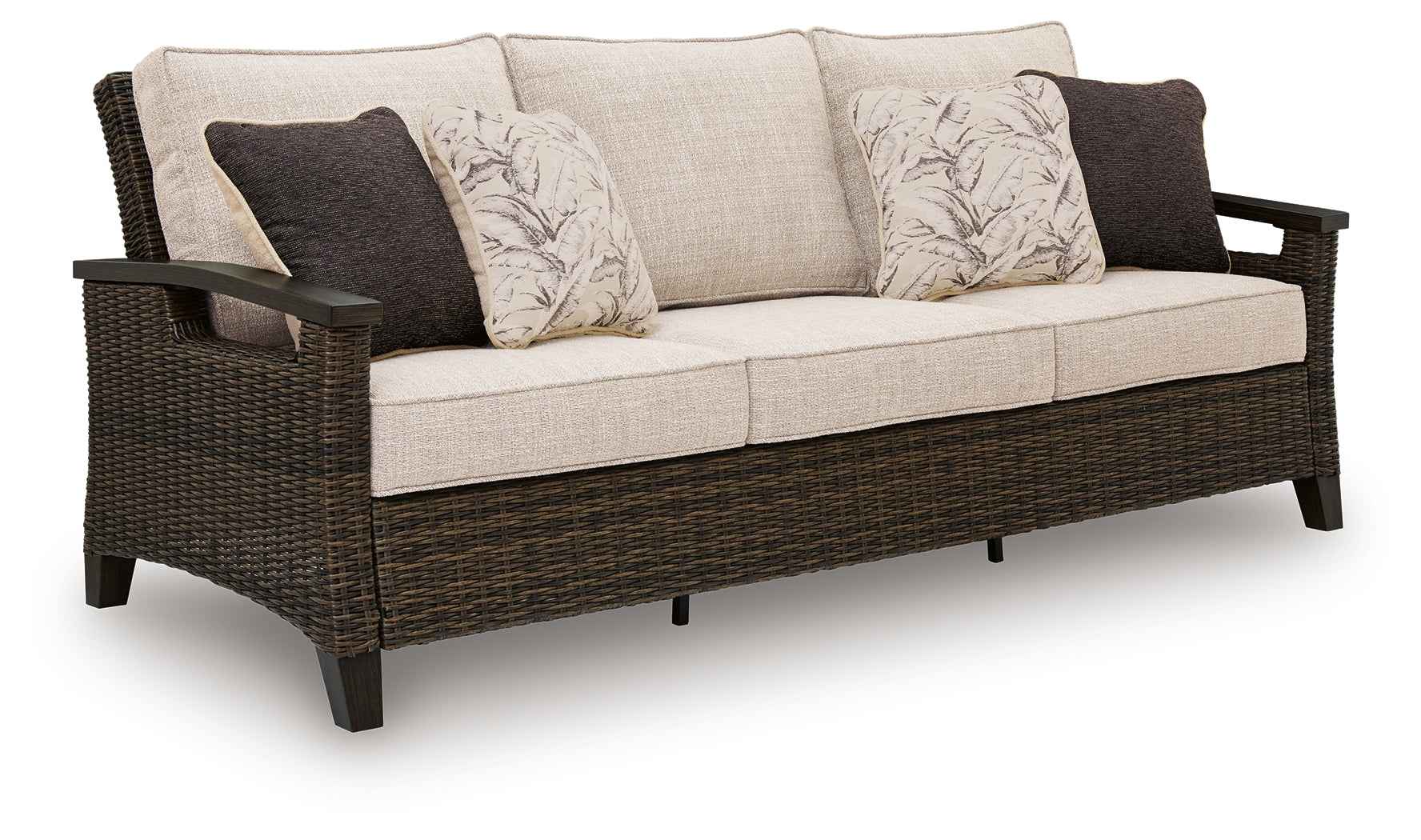 Monterey Point Dark Brown Outdoor Sofa and Loveseat - Image 7
