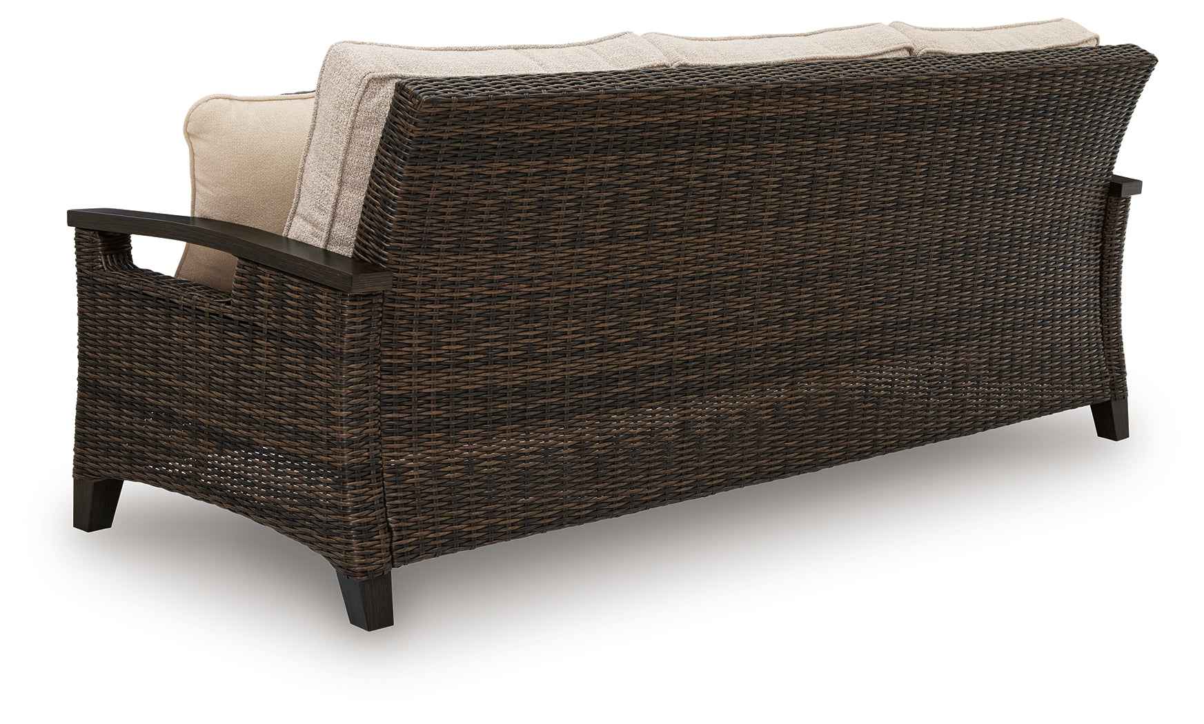 Monterey Point Dark Brown Outdoor Sofa with Cushion - Image 4