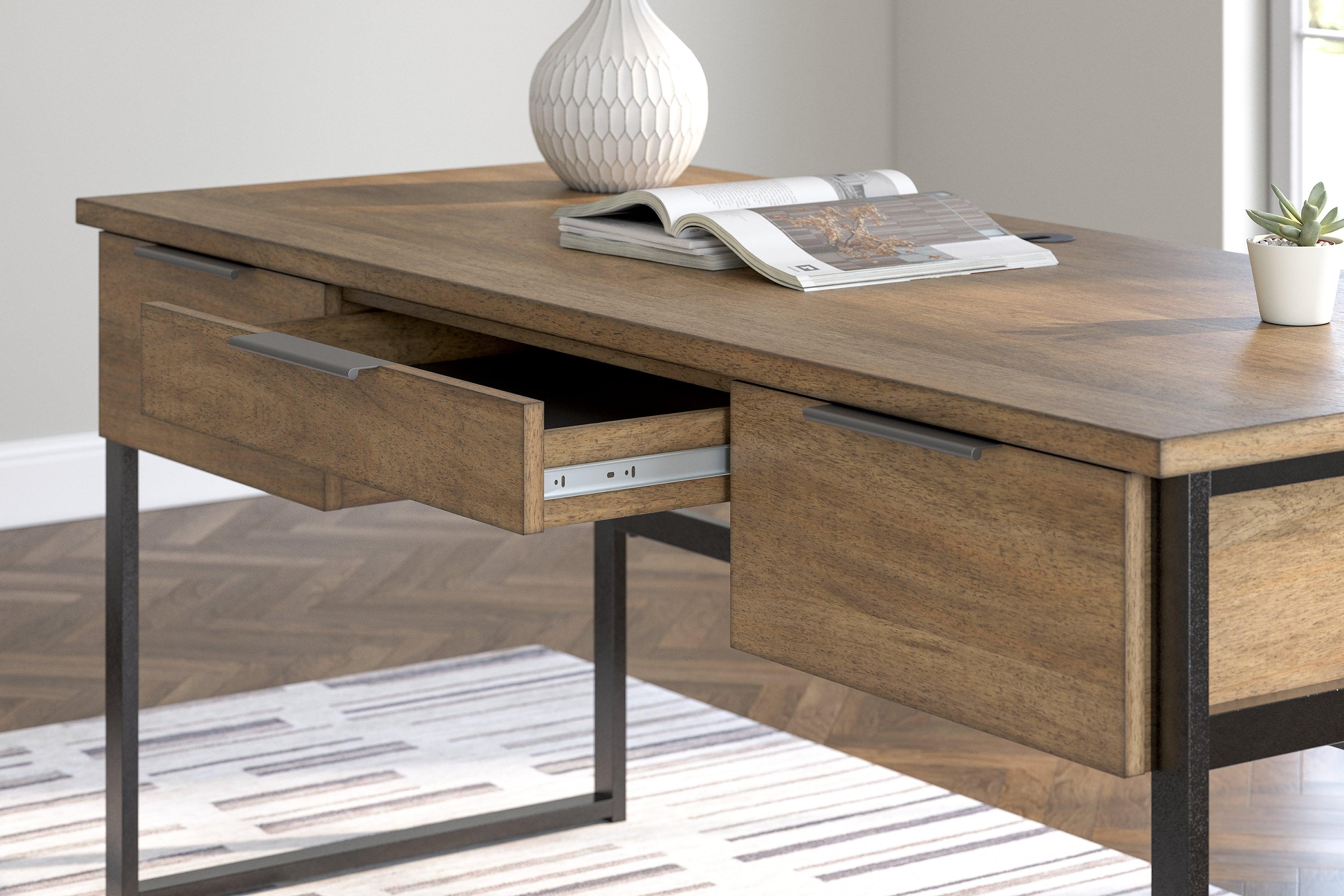 Montia Light Brown 67" Home Office Desk - Image 9