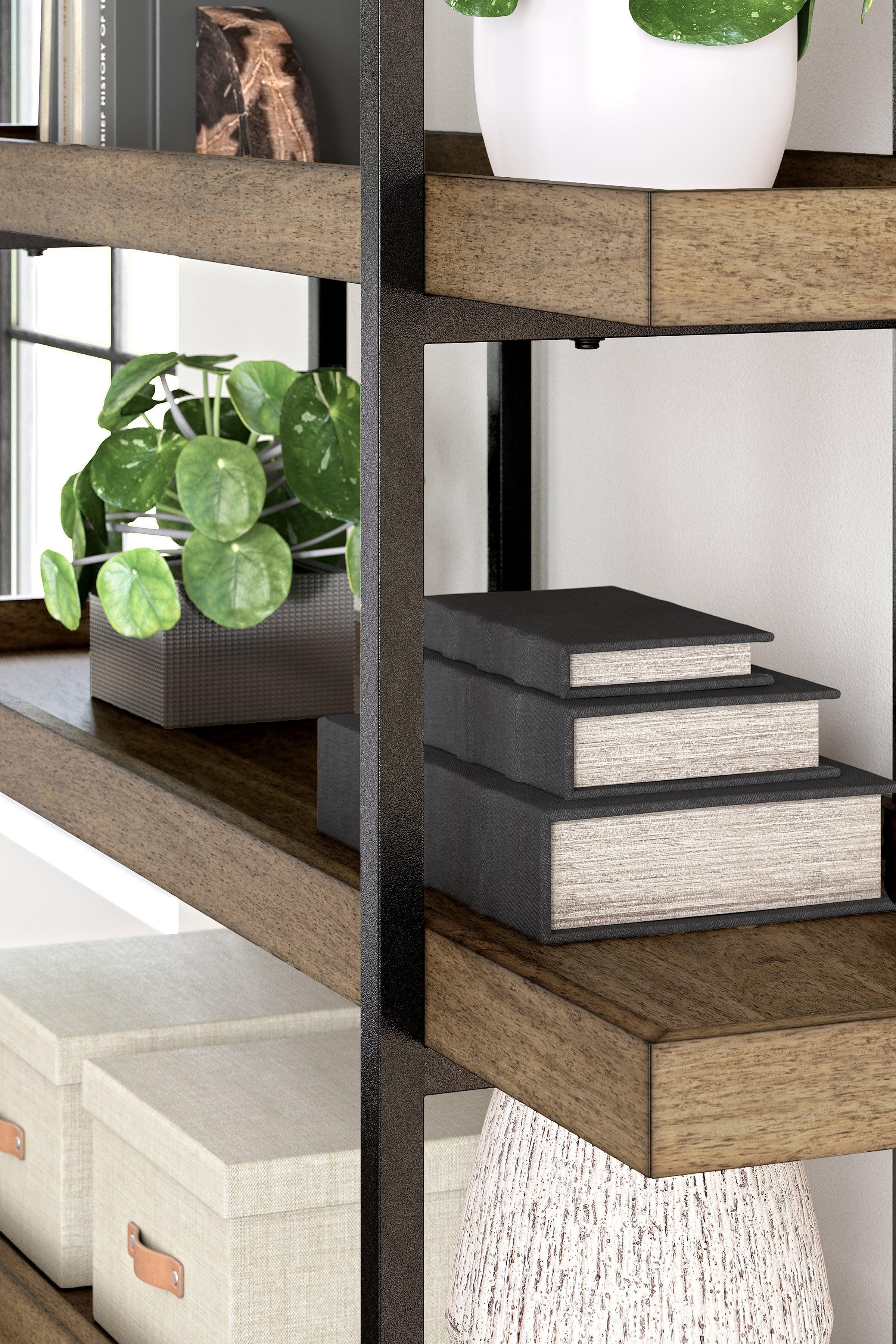 Montia Light Brown 76" Bookcase - Image 9