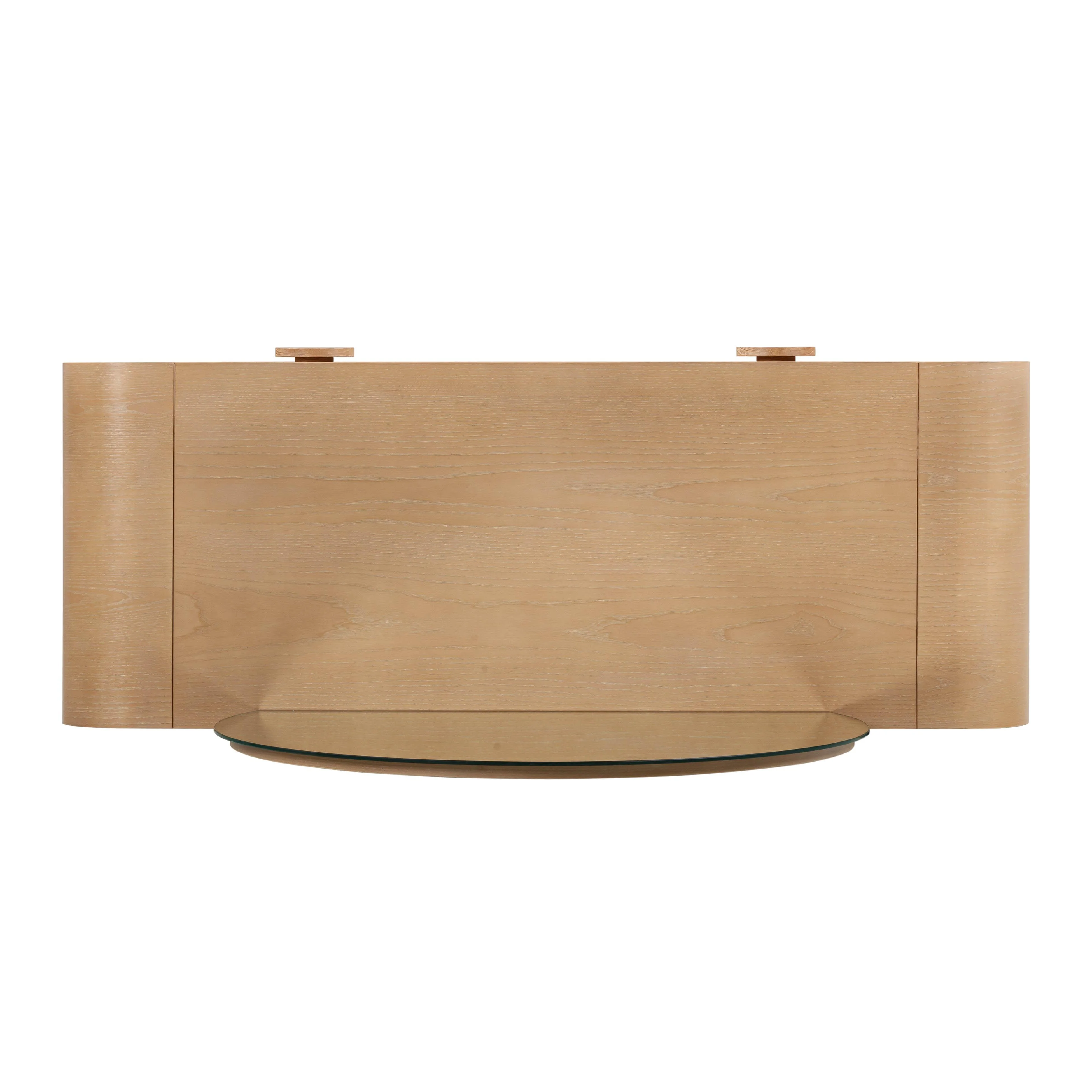 Moonrise Natural Ash 2-Drawer Vanity Desk with Mirror - Image 8