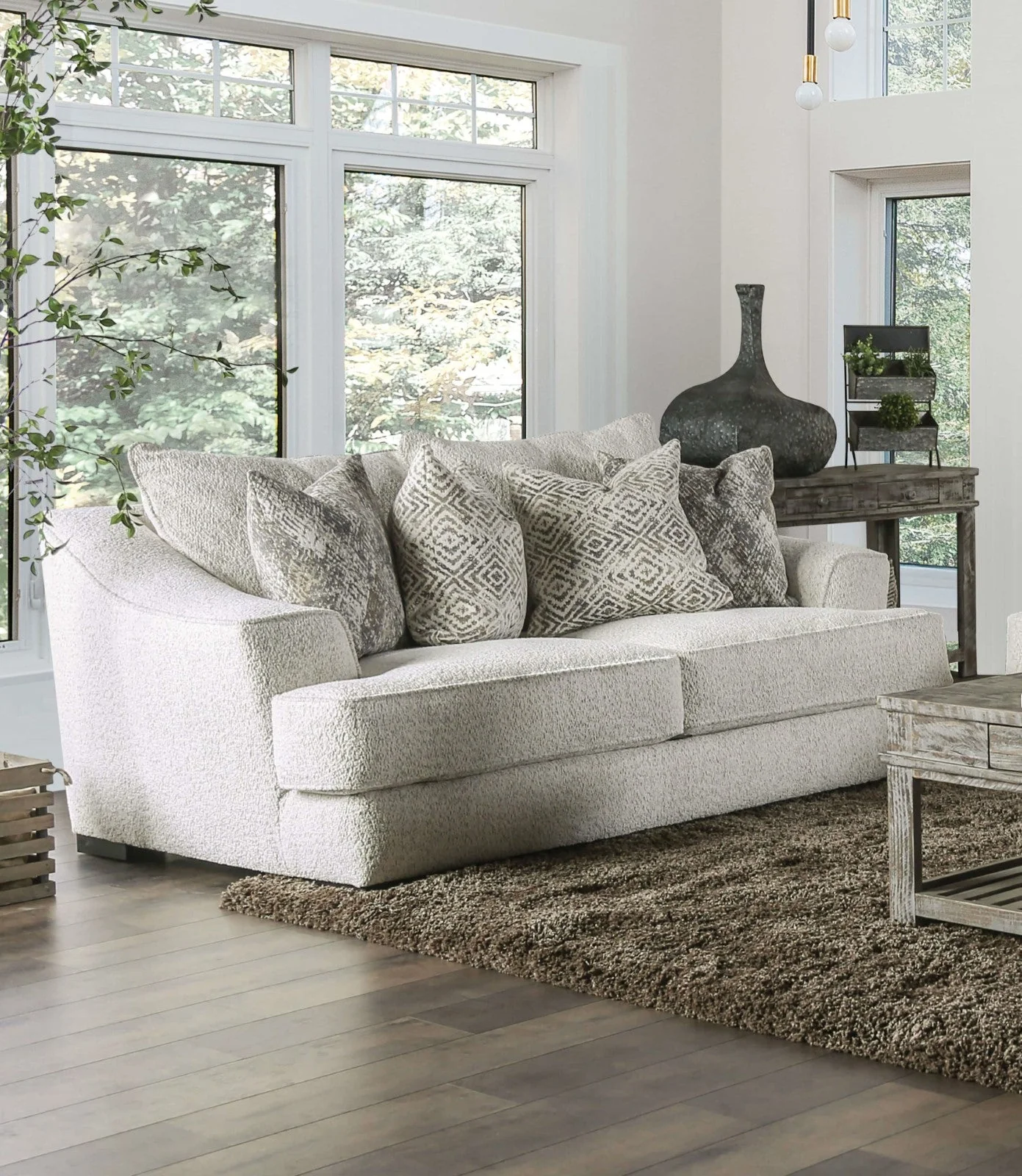 Moorpark Off-White Sofa & Loveseat - Image 3
