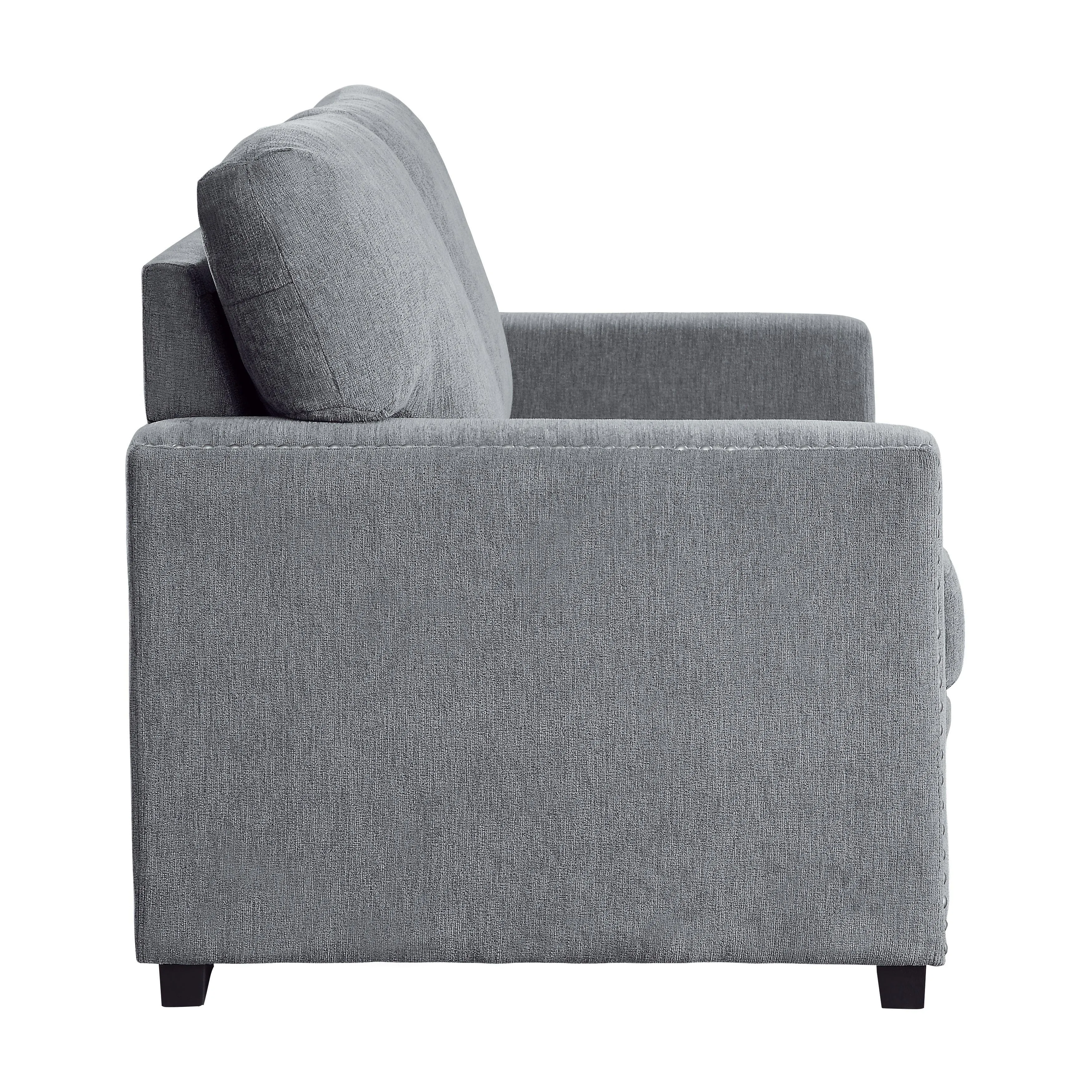 Morelia Dark Gray Loveseat - Image 4