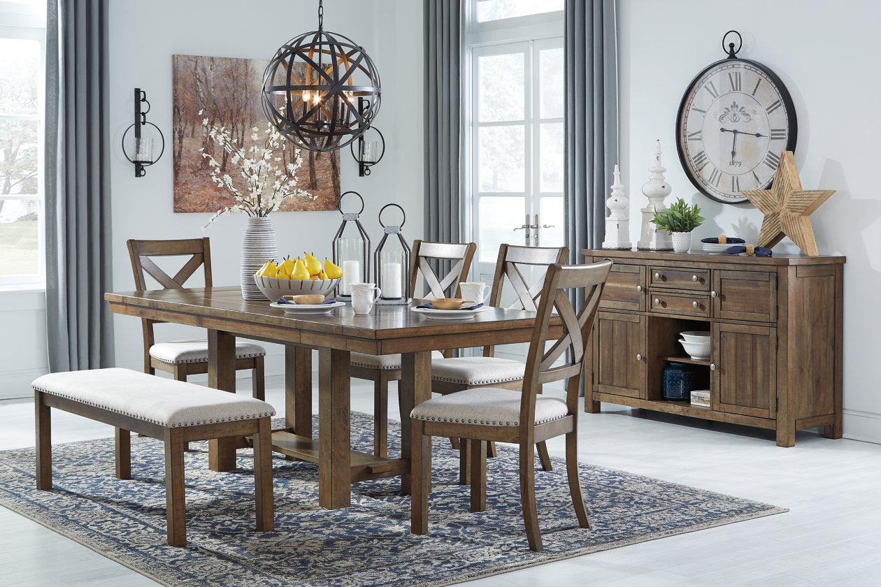 Moriville Grayish Brown Dining Bench - Image 6