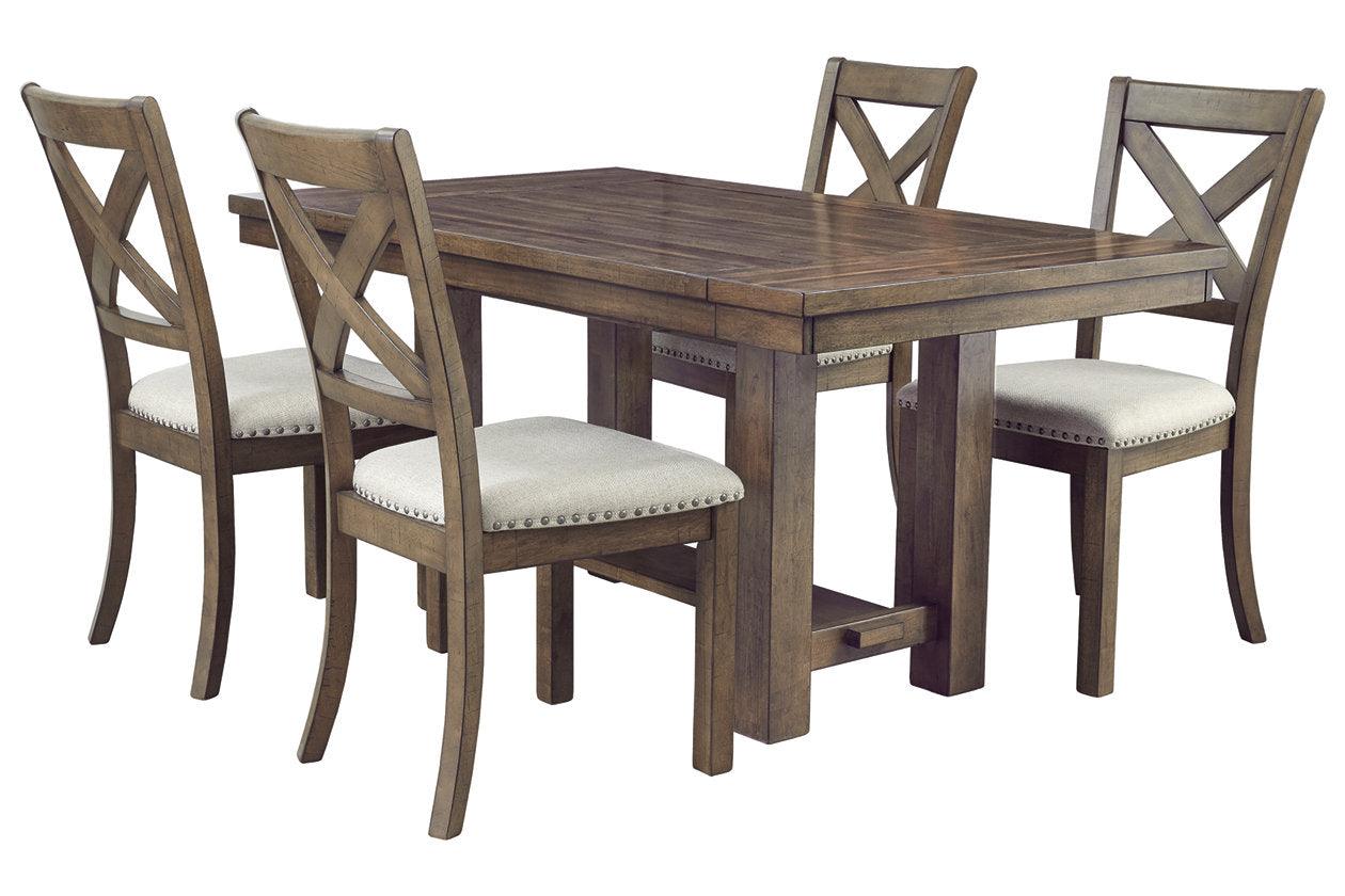Moriville Grayish Brown Dining Extension Table - Image 4