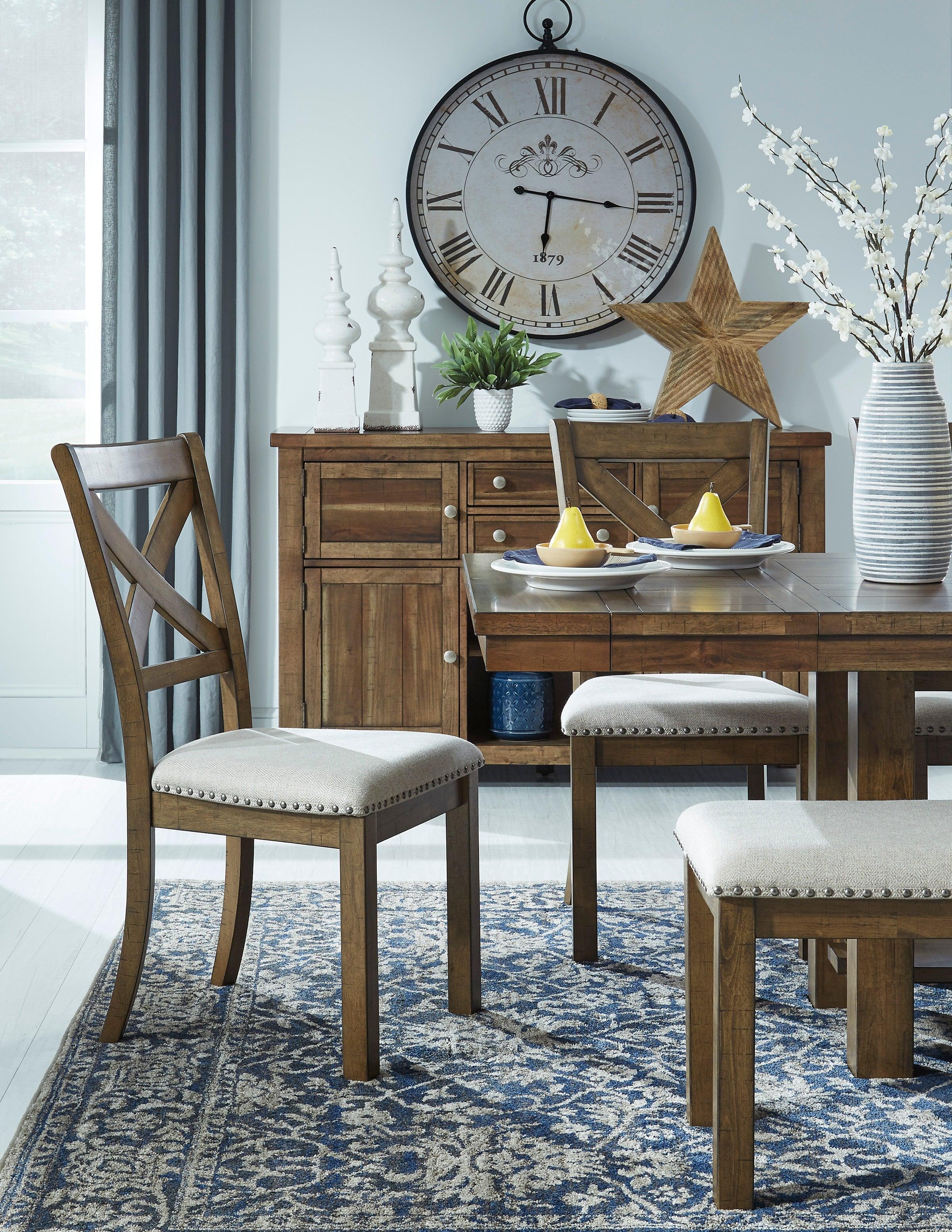 Moriville Grayish Brown Extendable Dining Set - Image 7