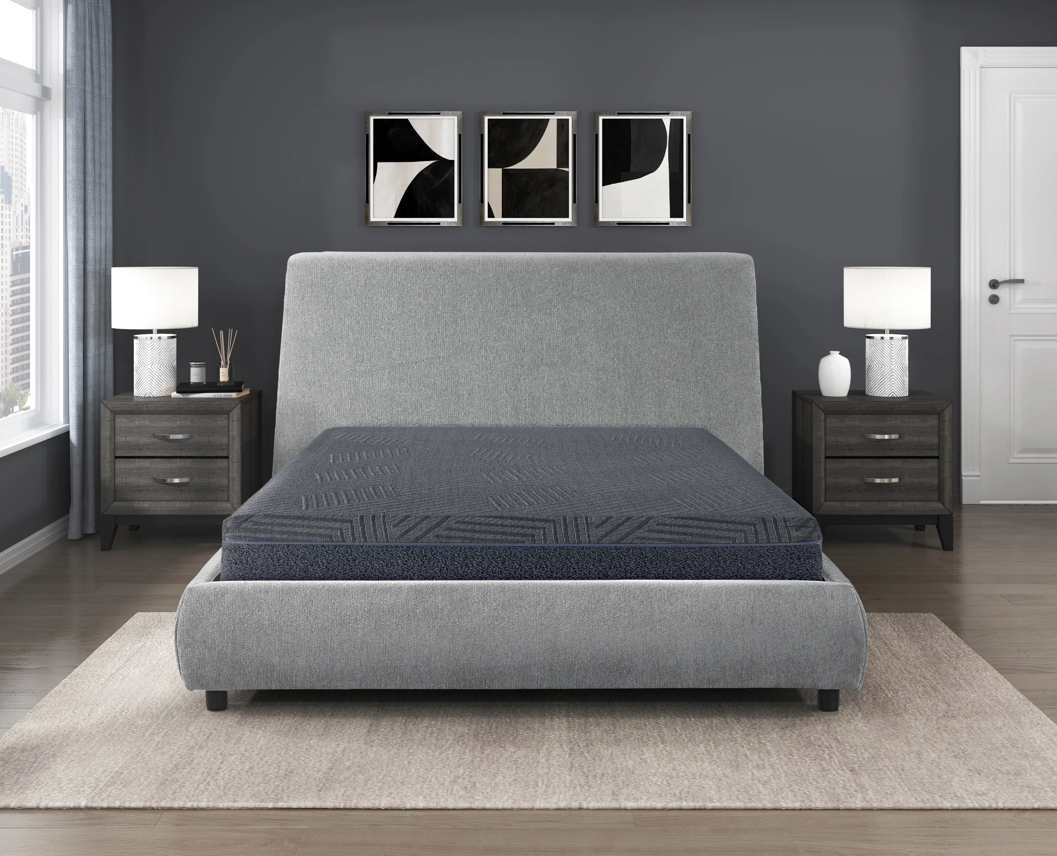 MT-UNG11CK Gray 11" California King Green Tea Gel-Infused Memory Foam Mattress - Image 9