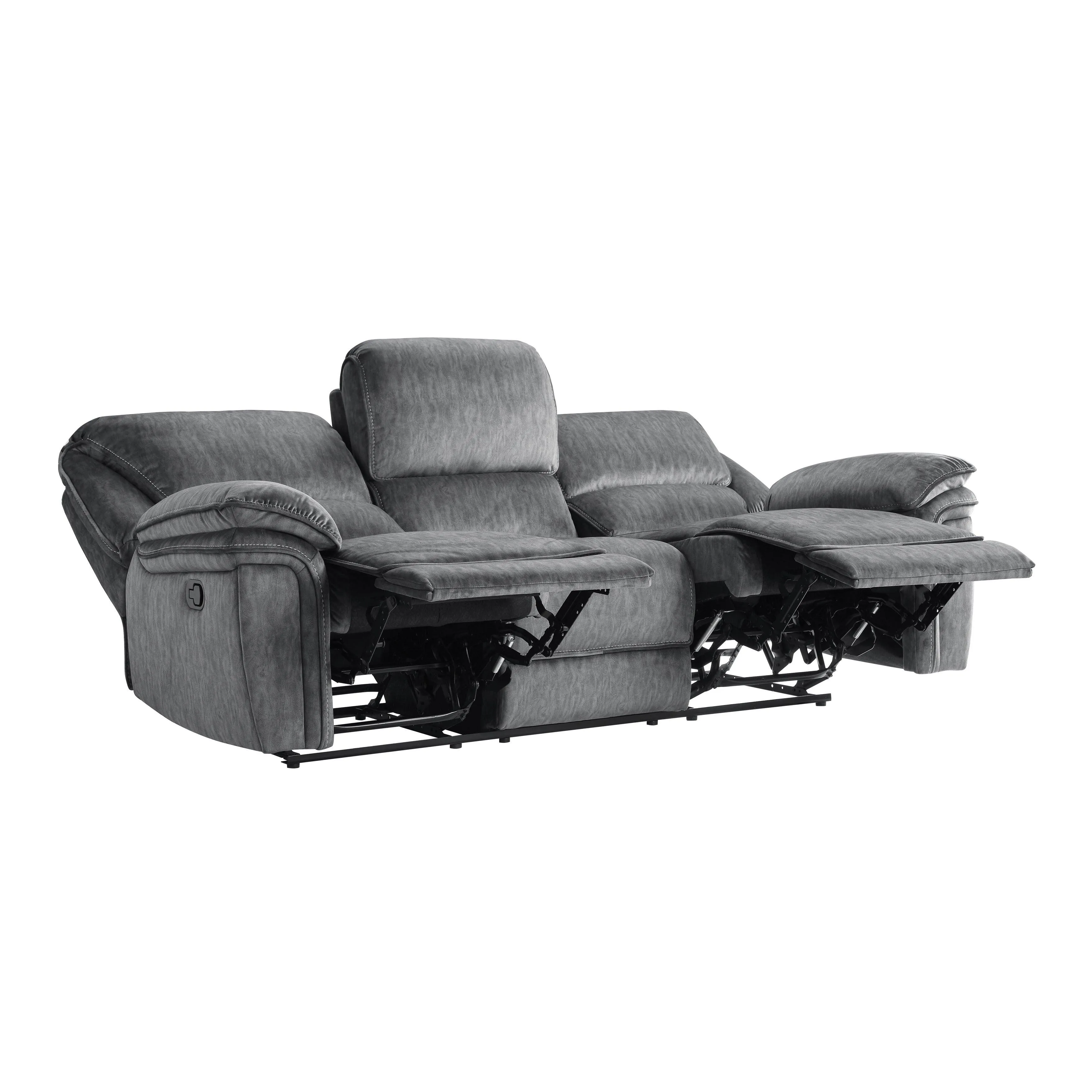 Muirfield Gray Double Reclining Sofa - Image 6
