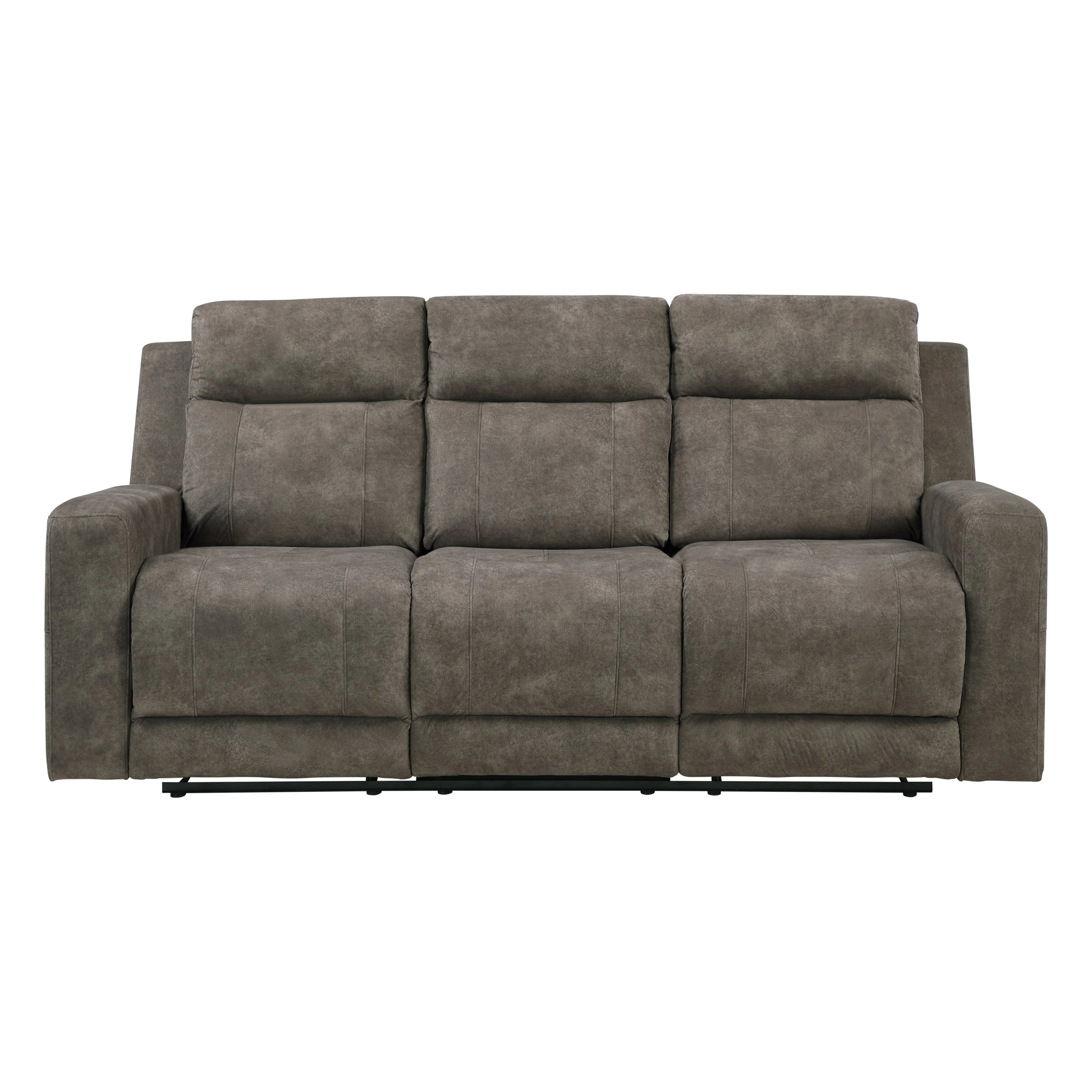 Muncie Brown Double Reclining Sofa - Image 9