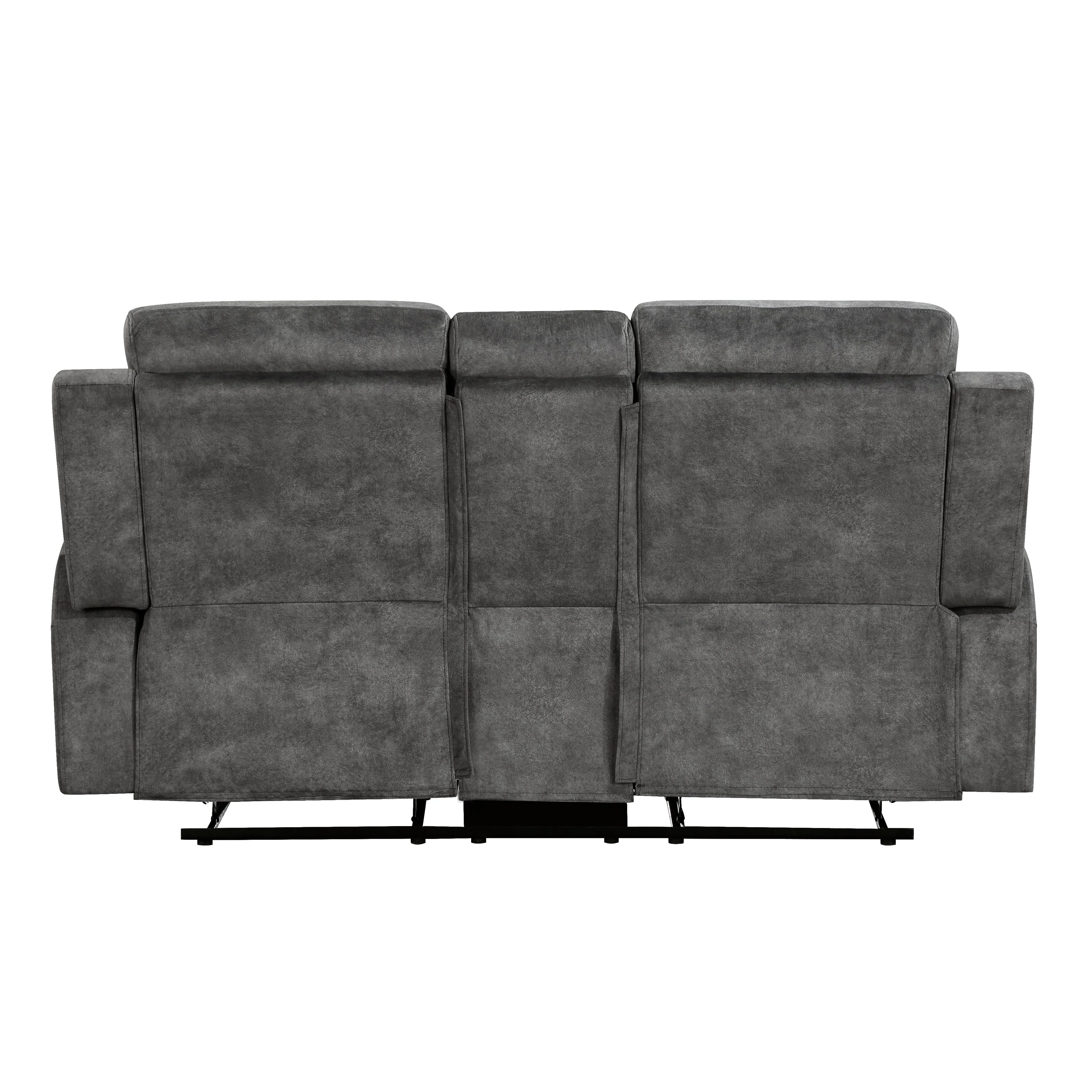 Muncie Brownish Gray Double Reclining Loveseat with Center Console - Image 4