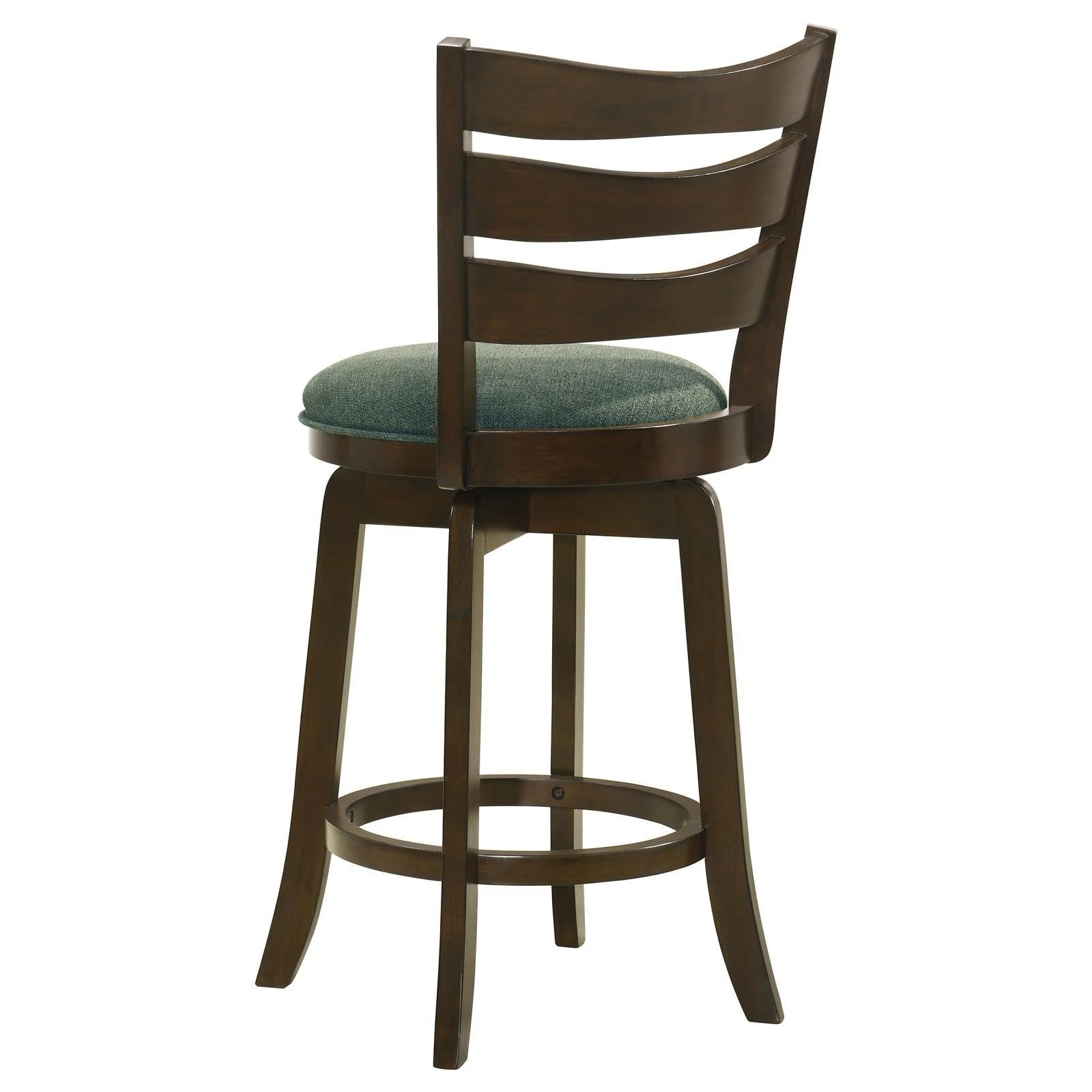 Murphy Dark Cherry and Hunter Green Ladder Back Counter Height Swivel Bar Stool - Image 6