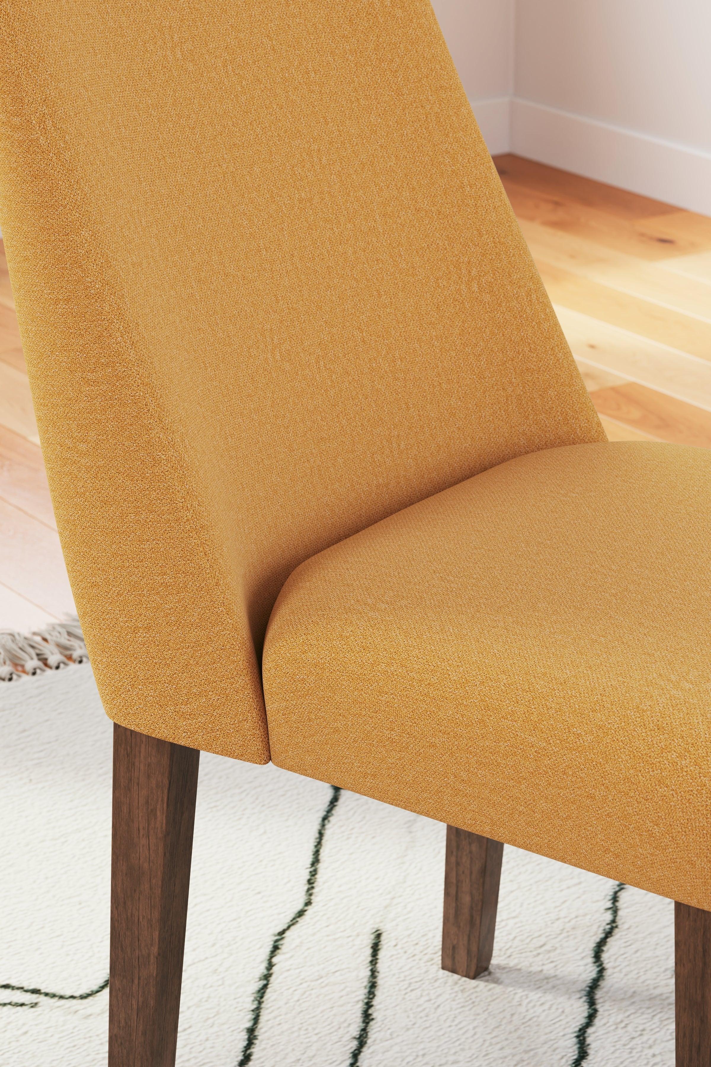 Lyncott Dining Table and 4 Chairs in Mustard/Brown - Image 10