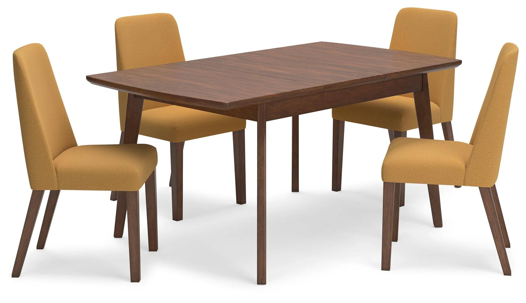 Lyncott Dining Table and 4 Chairs in Mustard/Brown - Image 17