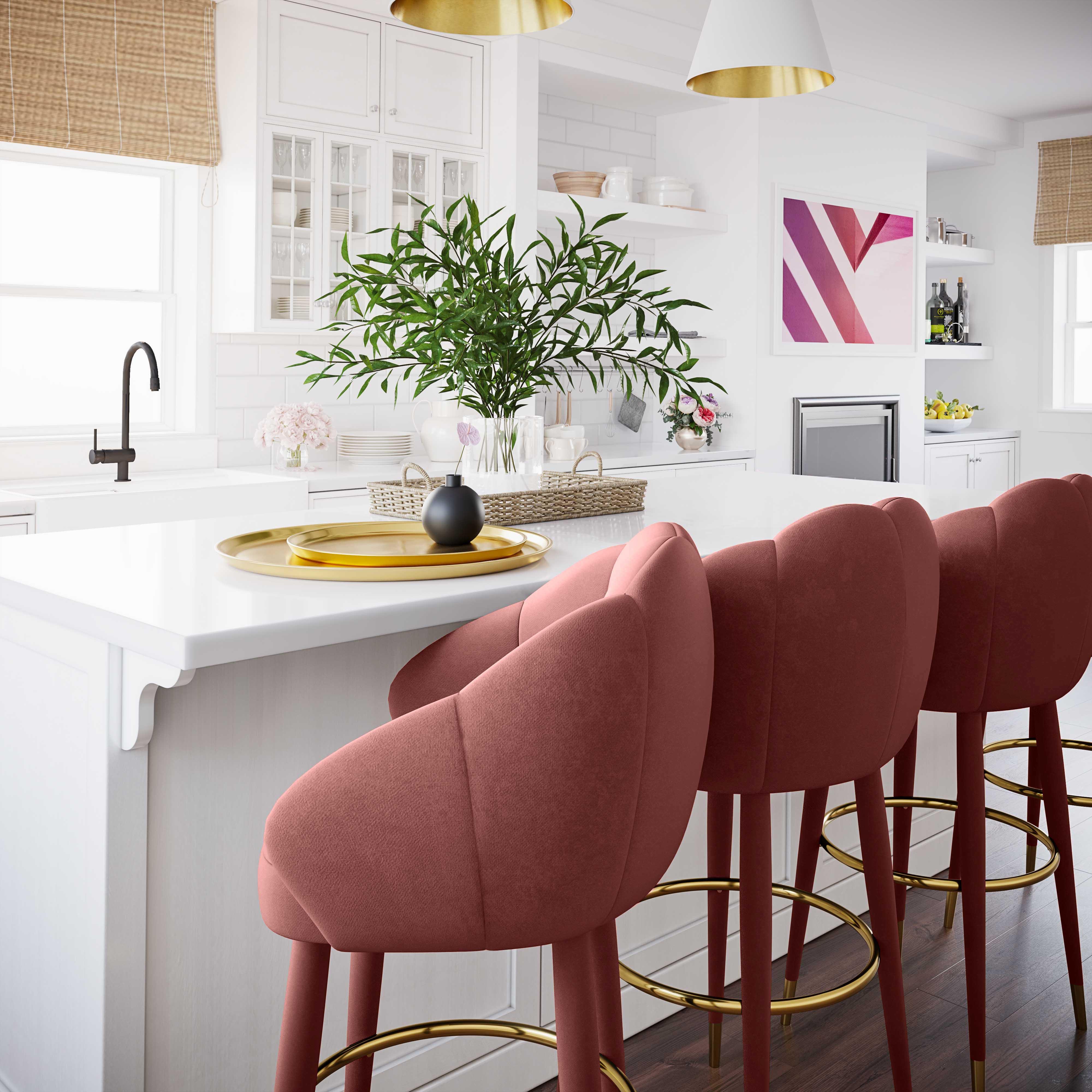 Myla Velvet Swivel Stool - Image 2