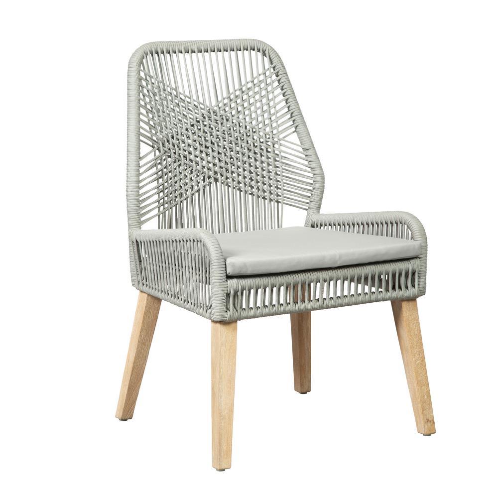 Nakia Gray Woven Back Side Chairs, Set of 2 - Image 2