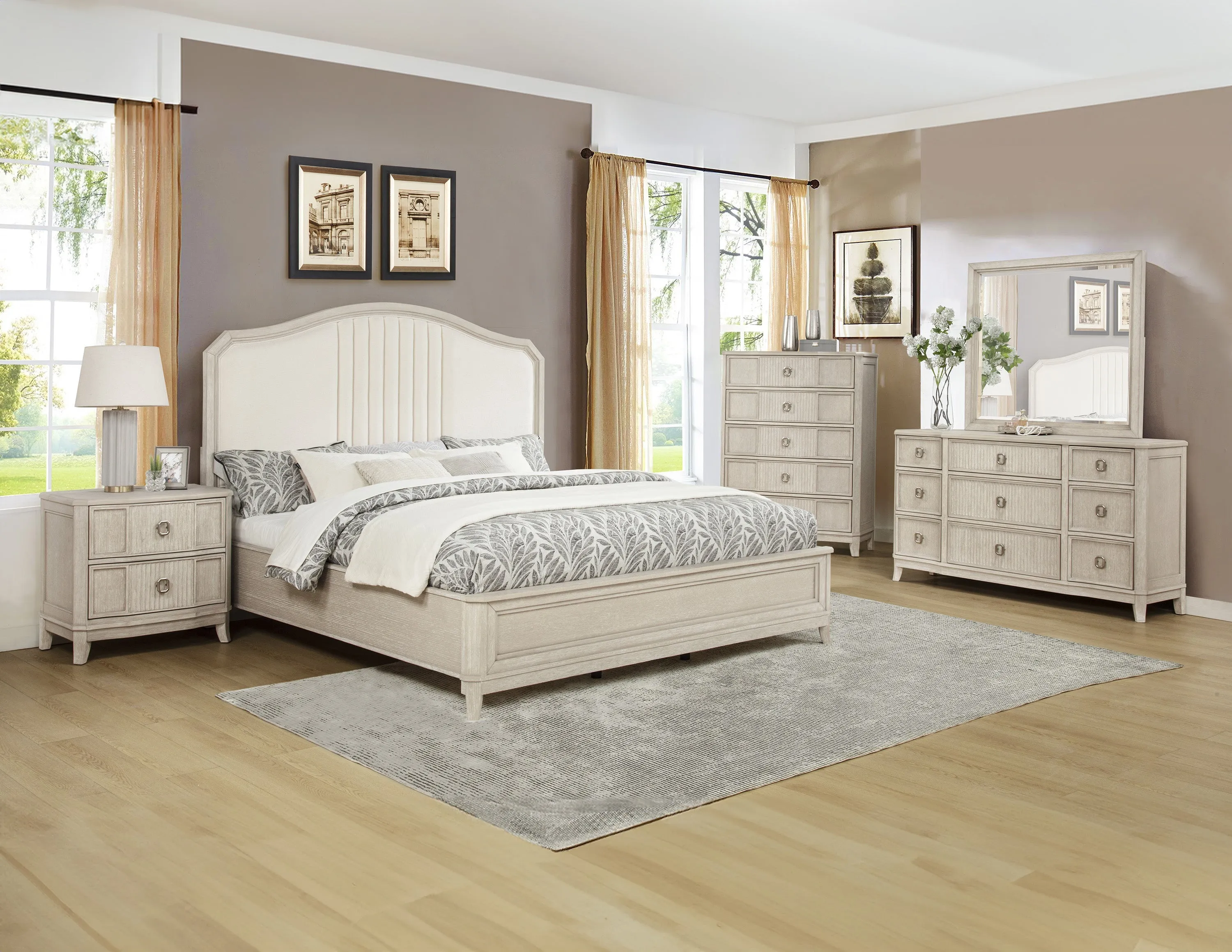 Napoli Natural Panel Bedroom Set