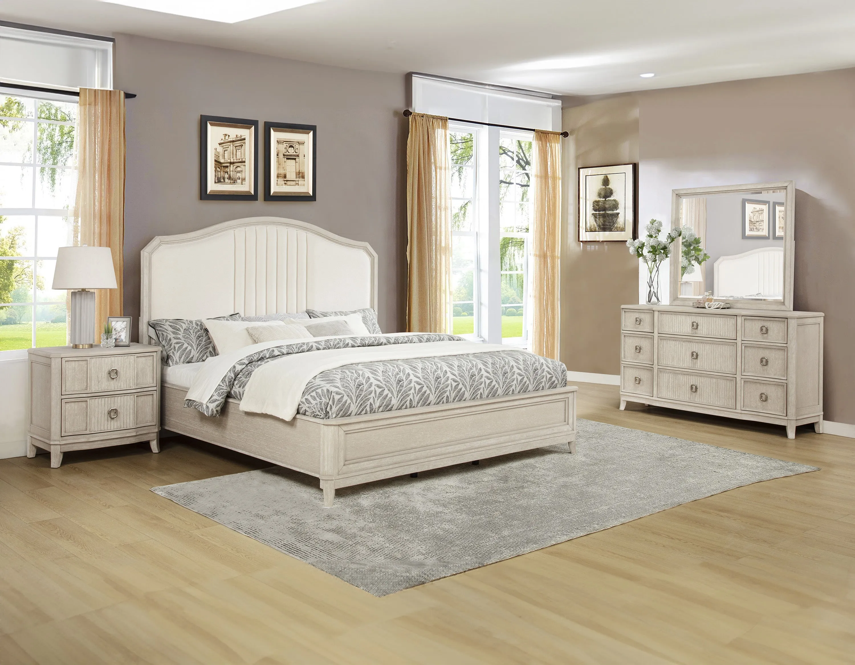 Napoli Natural Panel Bedroom Set - Image 2