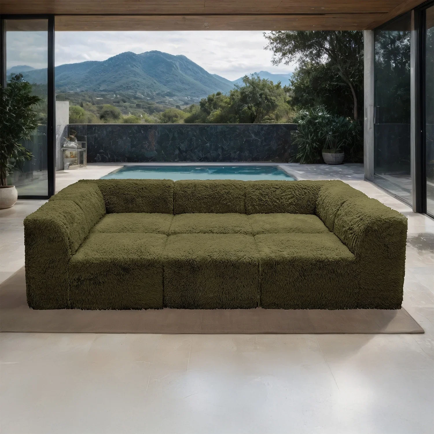 Nappi Olive Green Compressed Foam Daybed