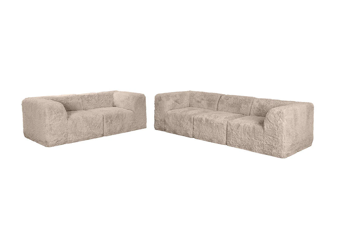 Nappi Taupe Sofa & Loveseat - Image 2