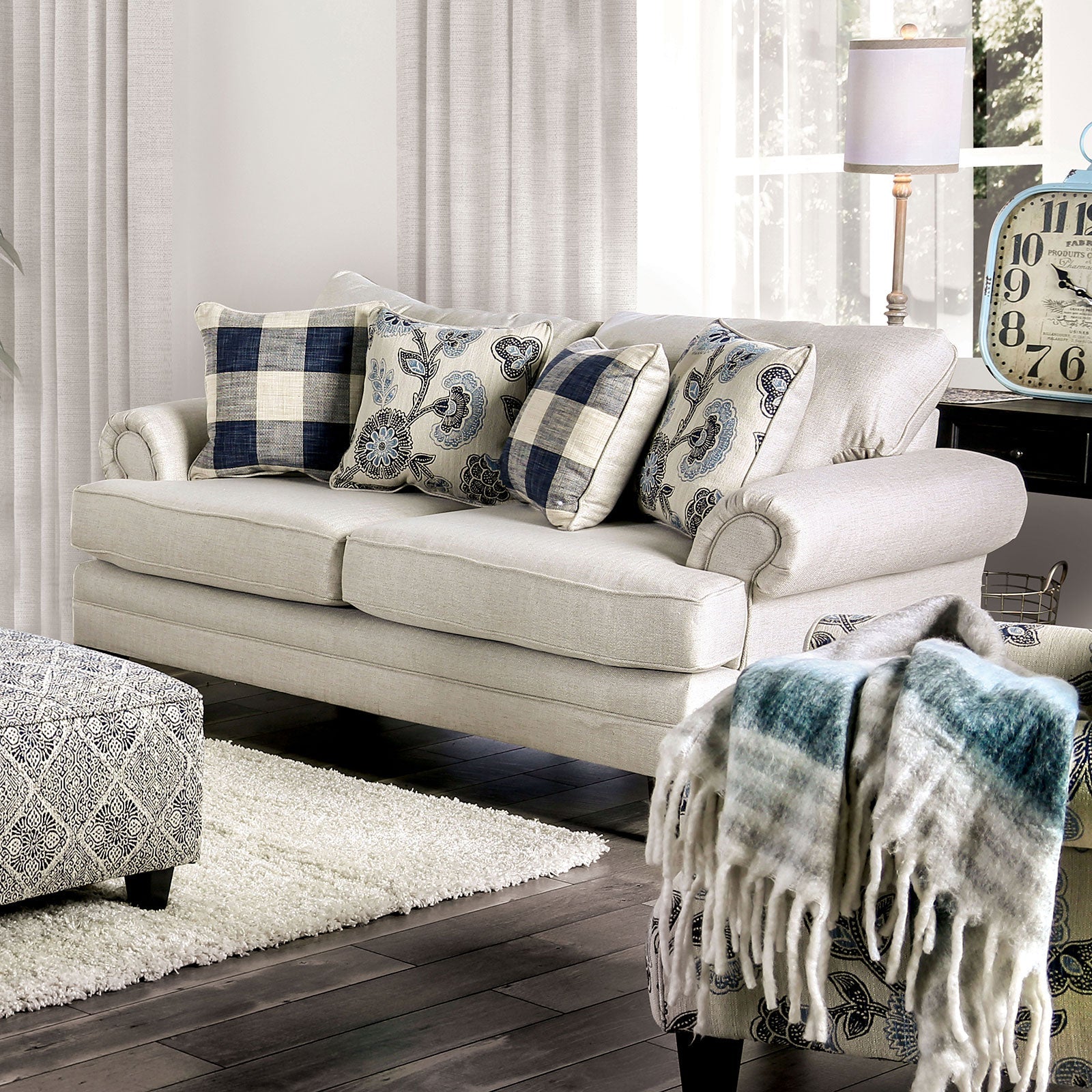Nash Ivory Sofa & Loveseat - Image 3