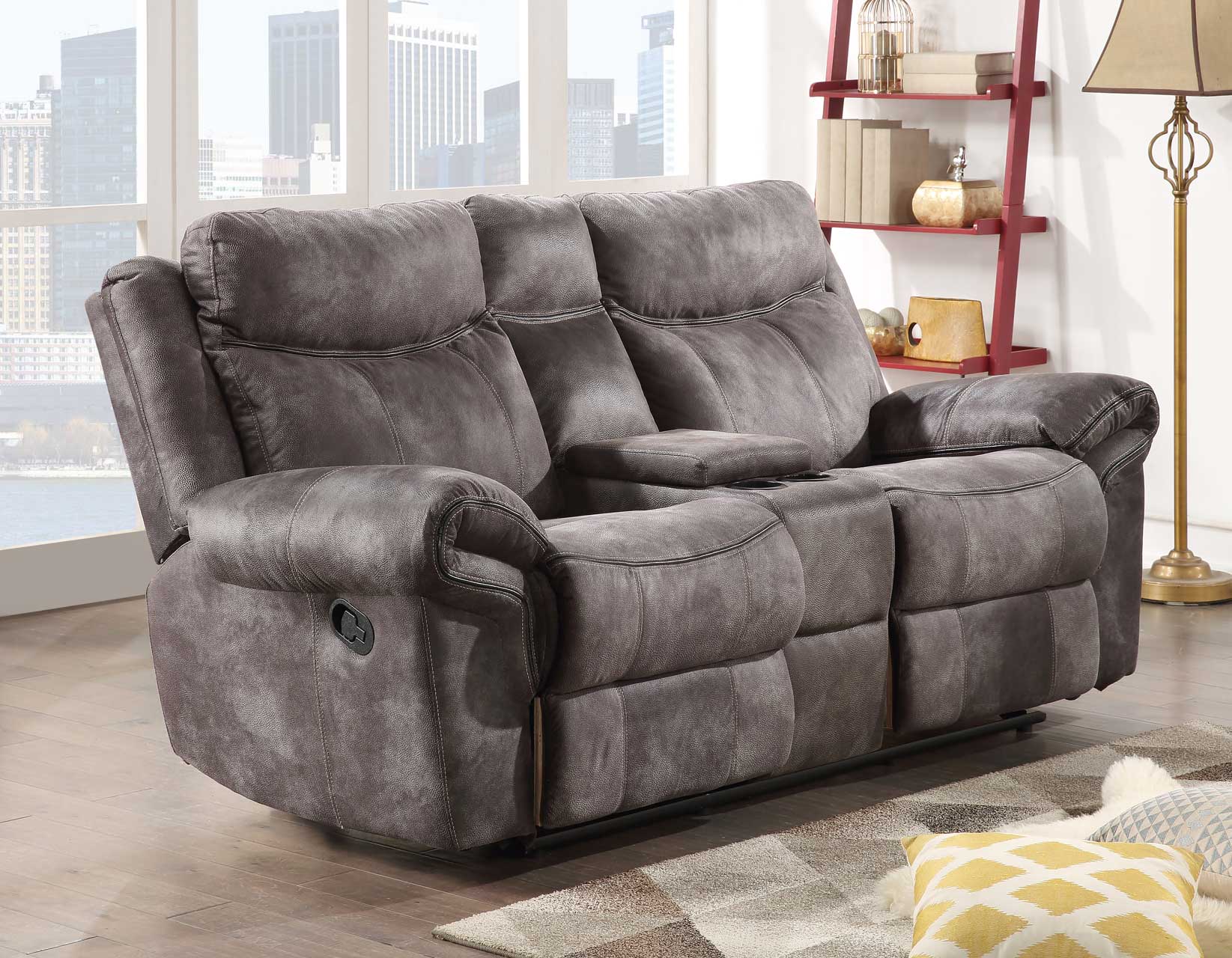 Nashville Gray 3-Piece Manual Reclining Set - Image 4